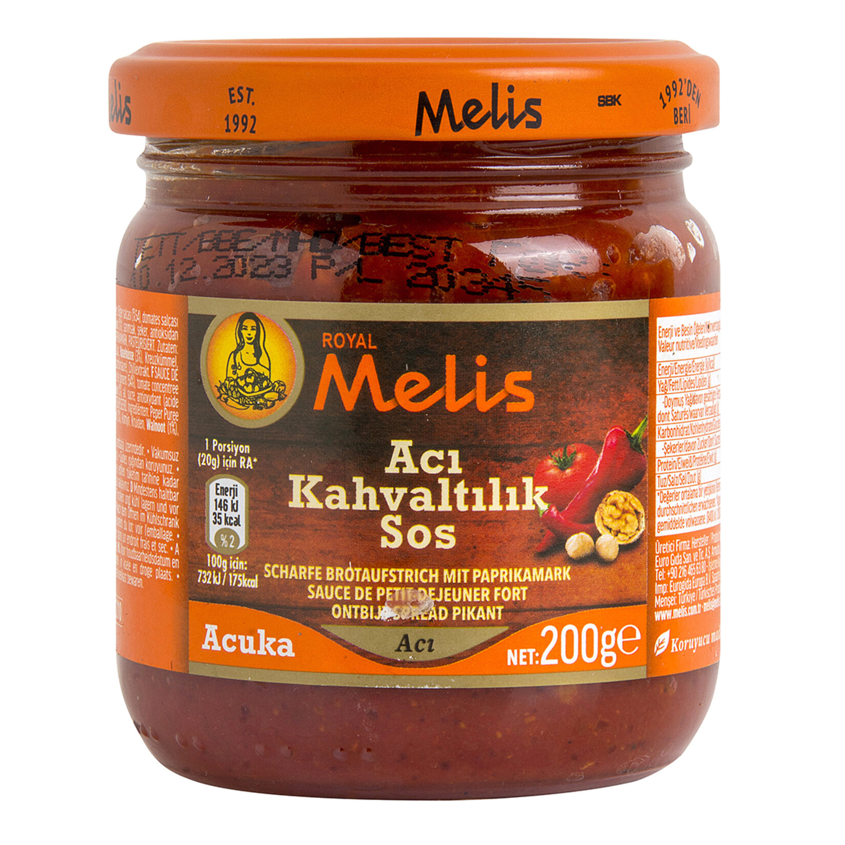 Melis Kahvaltılık Sos Acı 200 G
