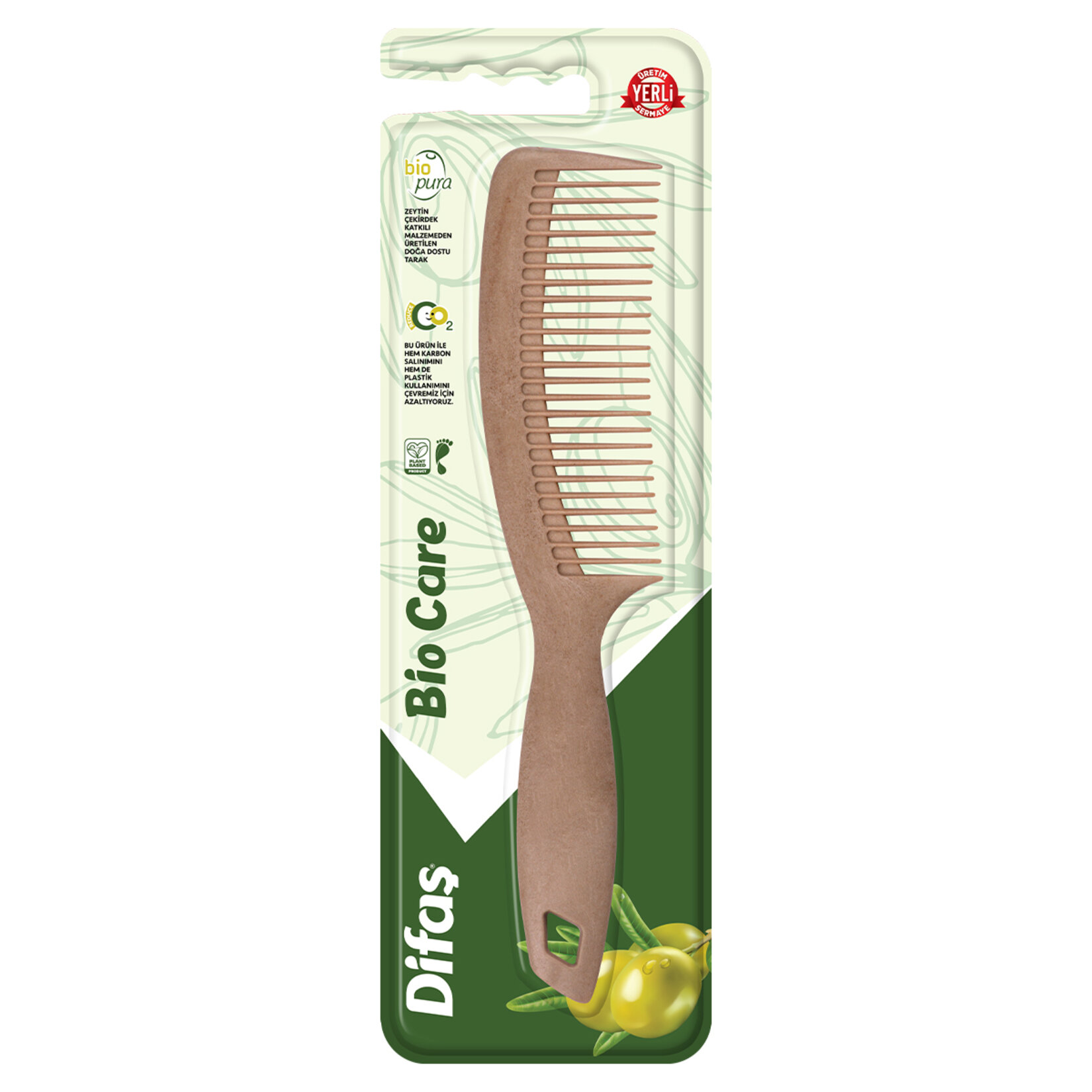 Difaş Bio Care Saplı Büyük Tarak 3028