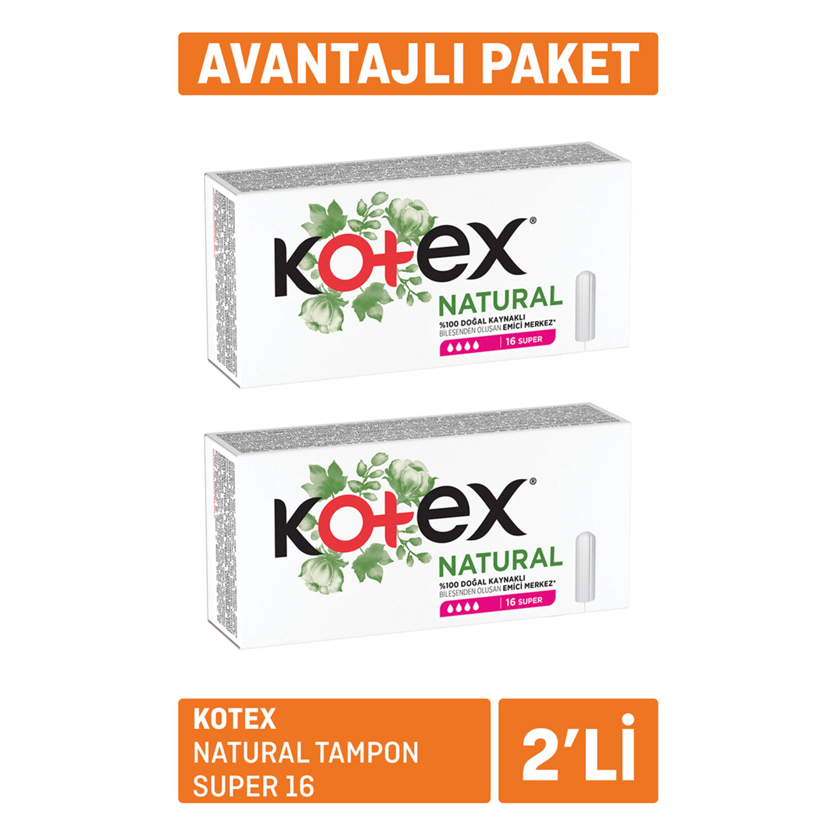 Kotex Natural Tampon Super 16 x 2