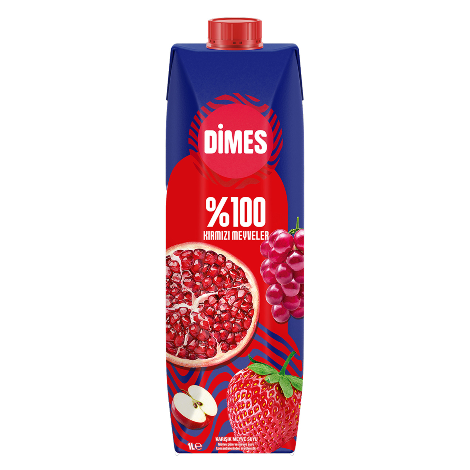 Dimes %100 Kırmızı Meyvelerden Meyve Suyu 1 L