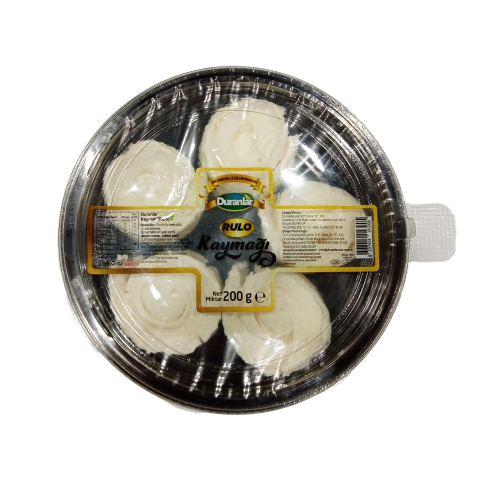 Duranlar 5'li Rulo Kaymak 200 G