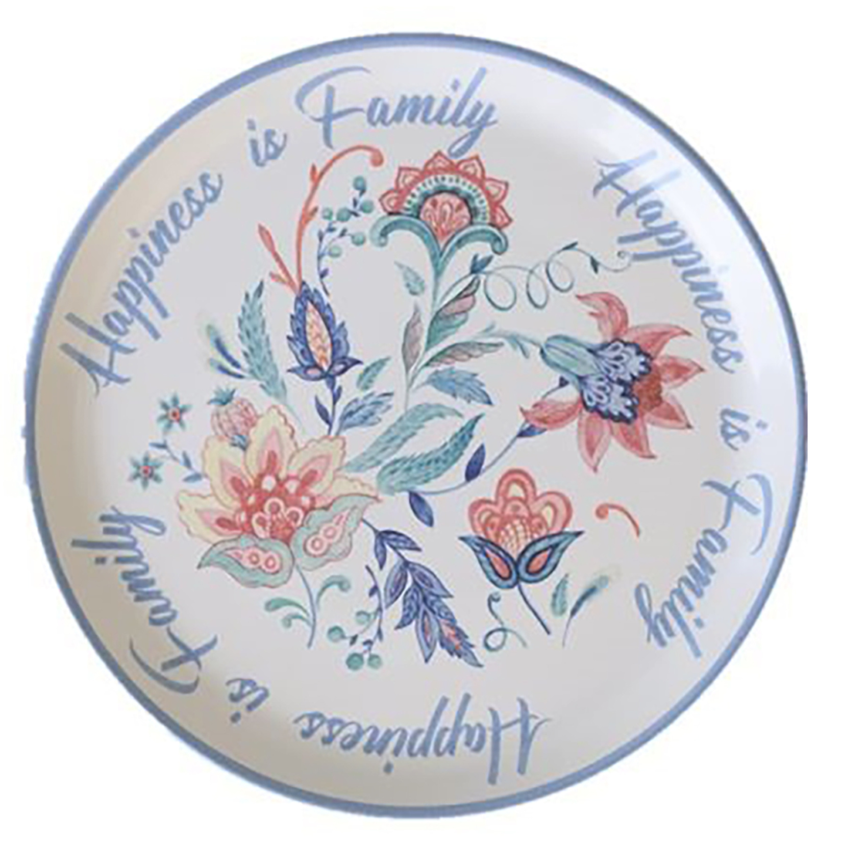Keramika Çiçekli Pasta Tabağı 20 Cm