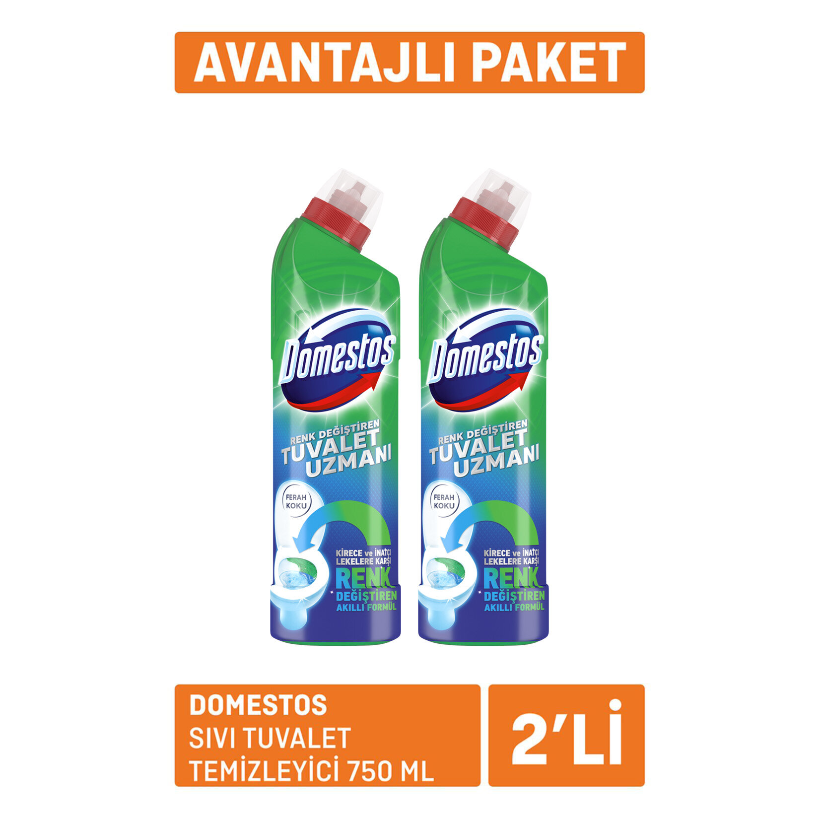 Domestos Sıvı Tuvalet Temizleyici 2 X 750 Ml