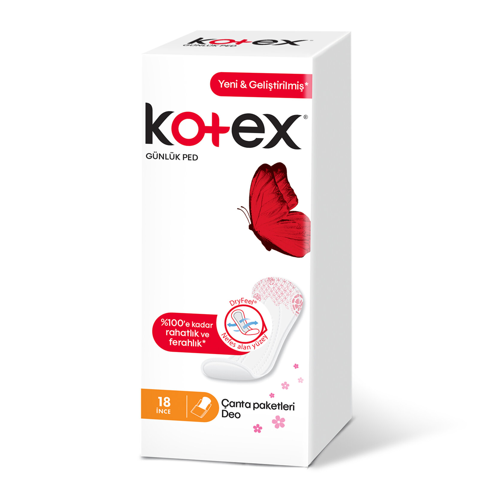 Kotex İnce Günlük Parfümlü 18'li
