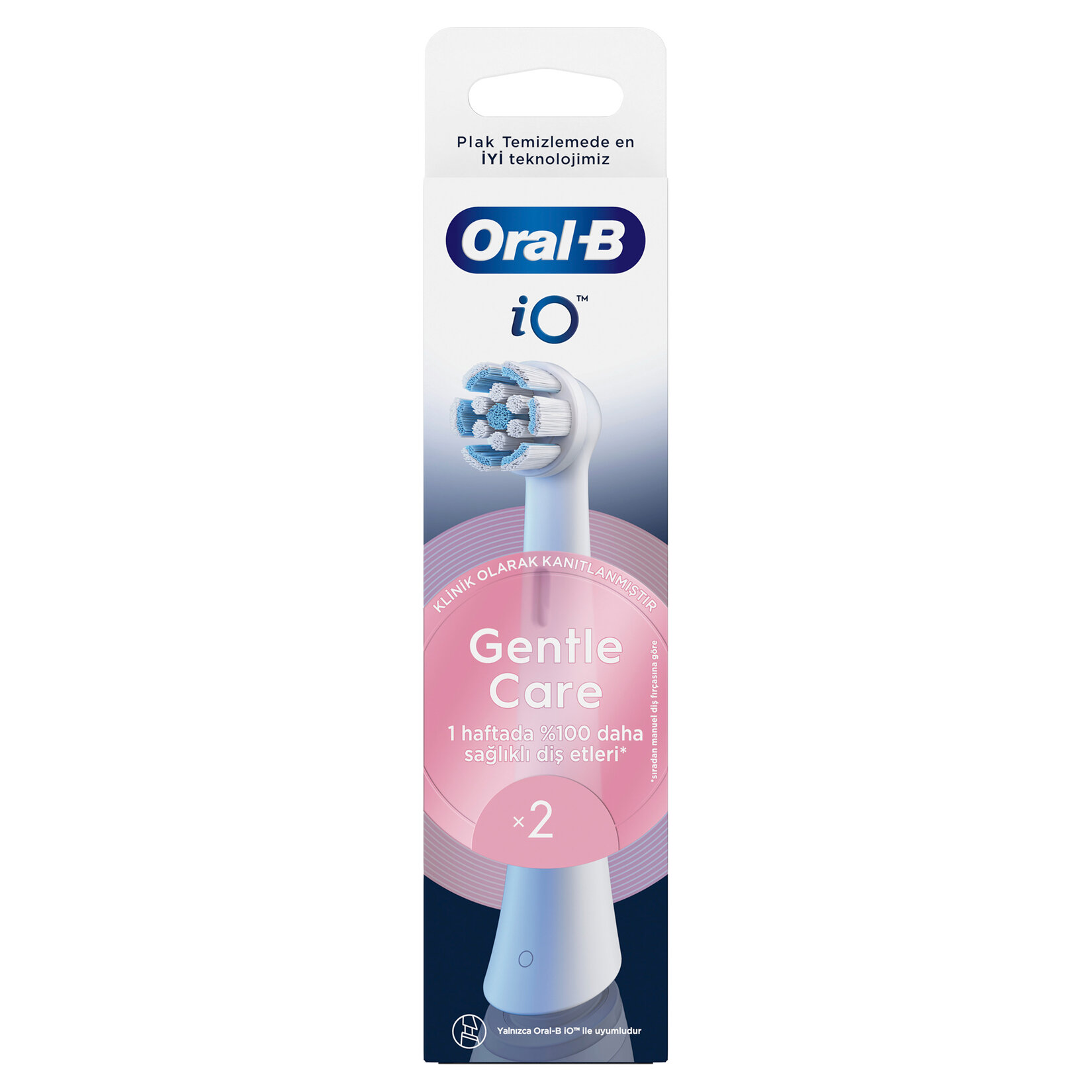 Oral-B IO Gentle Care Diş Fırçası Yedek Başlığı 2'li - Beyaz