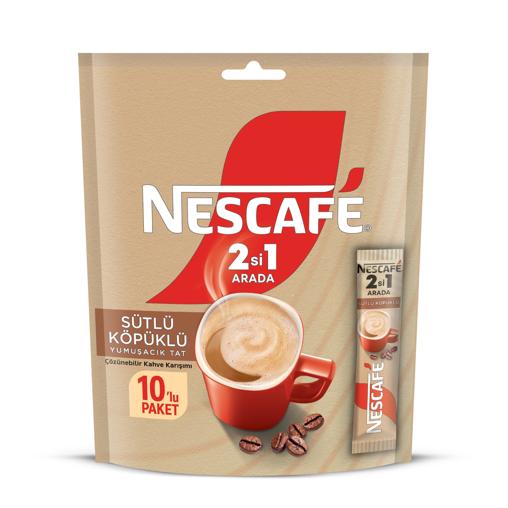 Nescafé 2si 1 Arada Sütlü Köpüklü 10'lu Paket 100 G