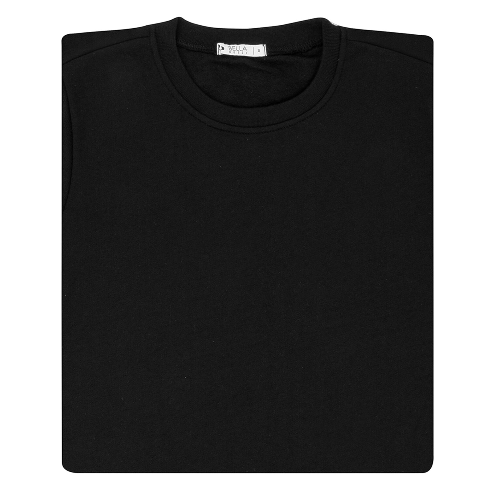 Bella Dossi Siyah Kadın Bisiklet Yaka Sweatshirt L