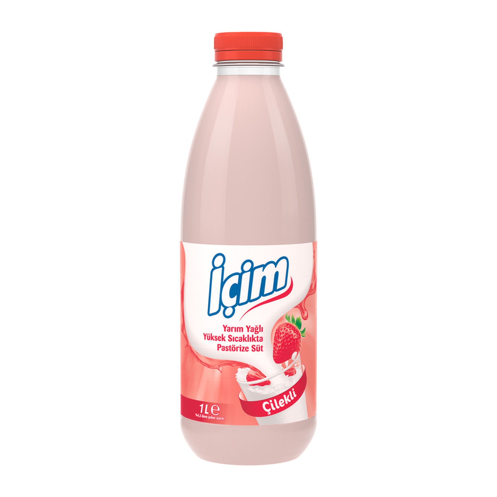 İçim Çilekli Pastörize Süt 1 L