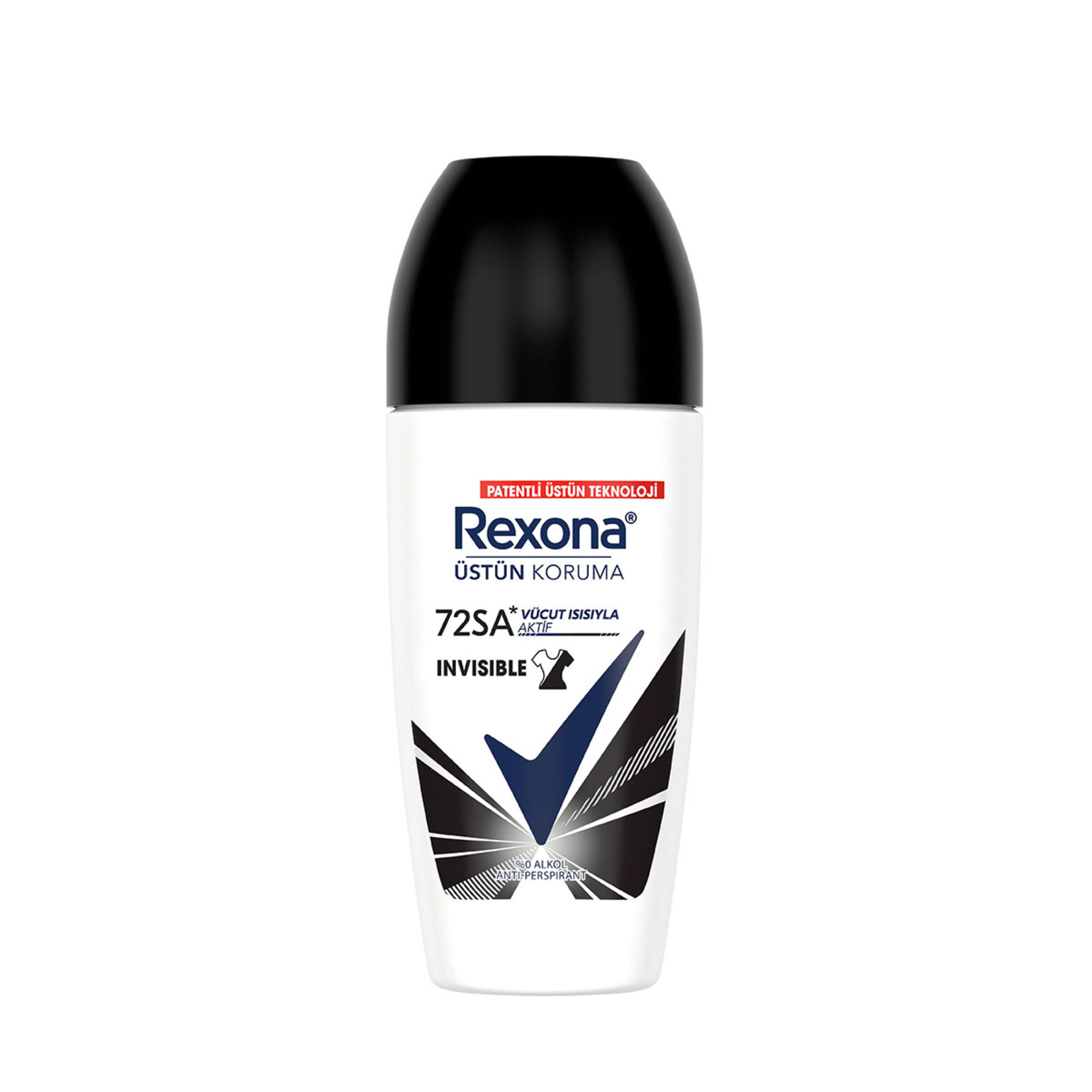 Rexona Invisible Black + White 72Sa Roll On 50 Ml
