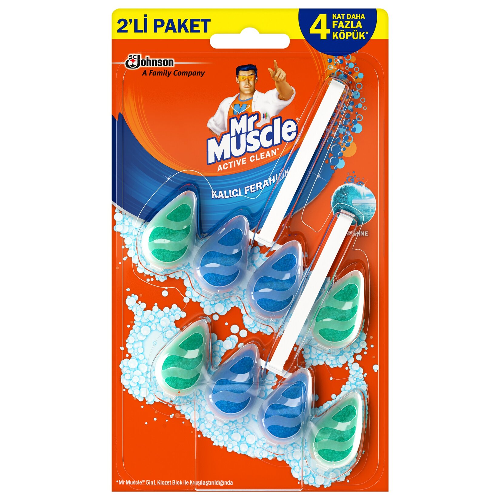 Mr. Muscle Klozet Blok Marine 2'li  77.2 G