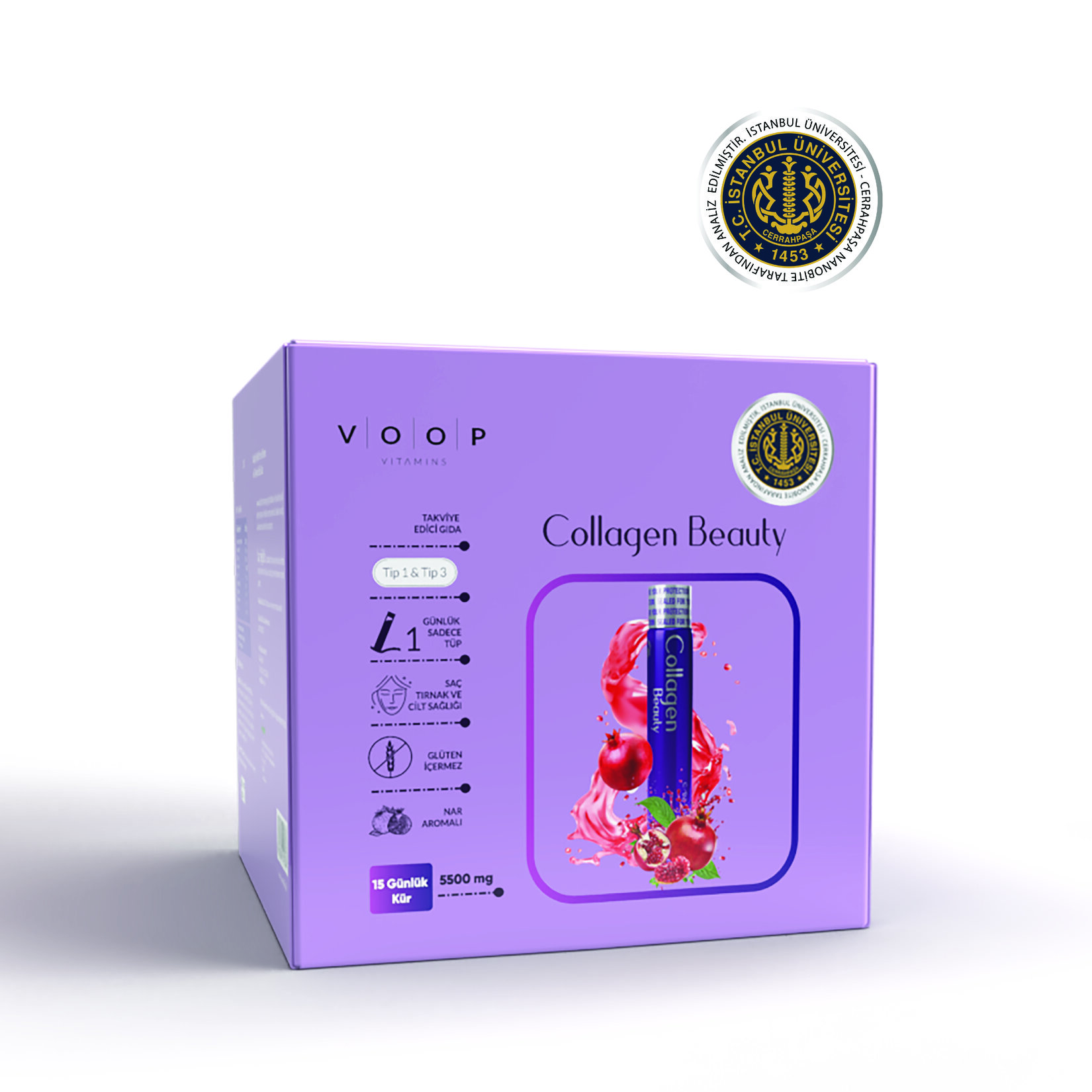 Voop Collagen Beauty 5500Mg Nar Aromalı 15 Shot x 40 ml