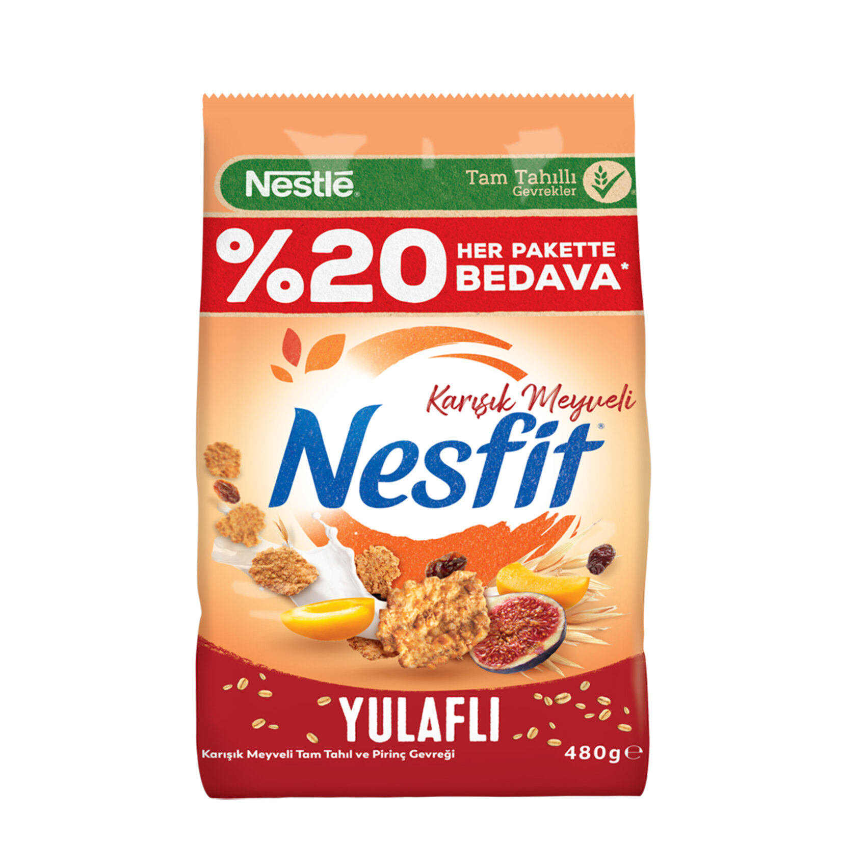 Nesfit Karışık Meyveli Gevrek 480 G