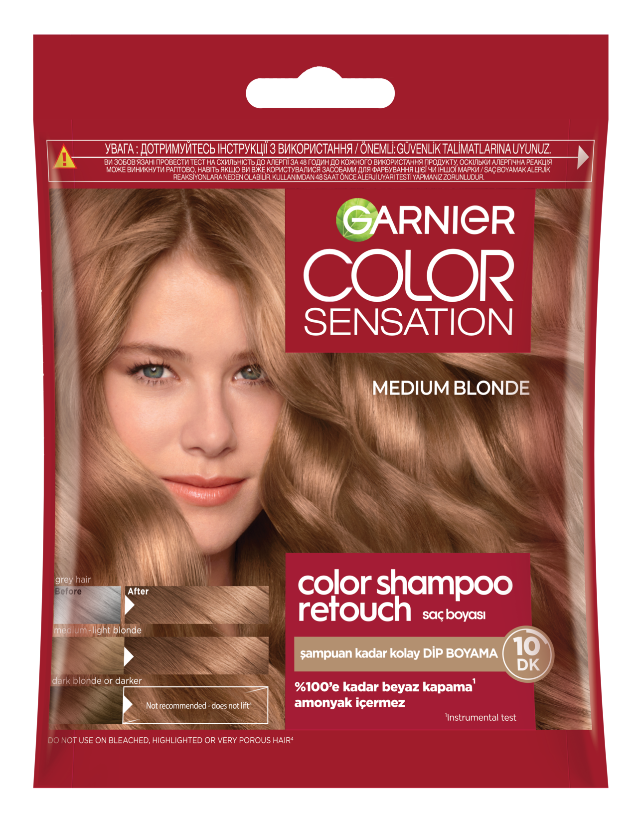 Garnier Color Shampoo Retouch Şampuan Kolaylığında Dip Boyası, Sarı 7.0 40 Ml