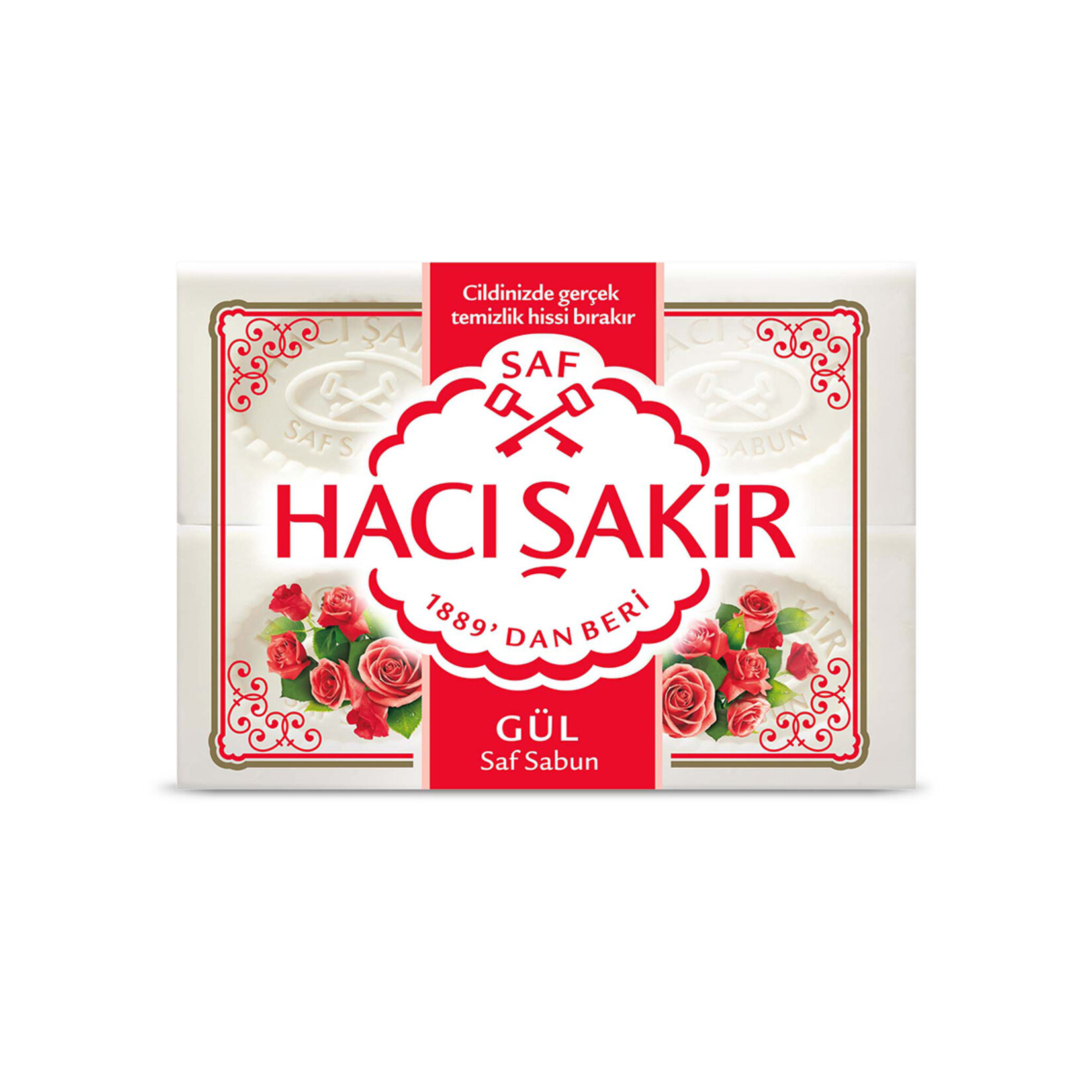 Hacı Şakir Gül Beyaz Kalıp Sabun 4X150 G
