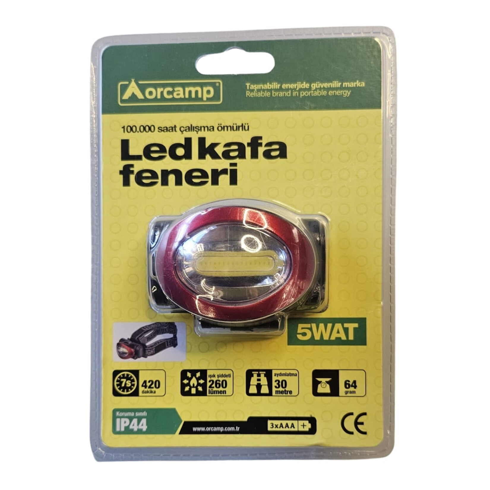 Orcamp OUT- 4200 Kafa Feneri (64 G - 260 Lümen)