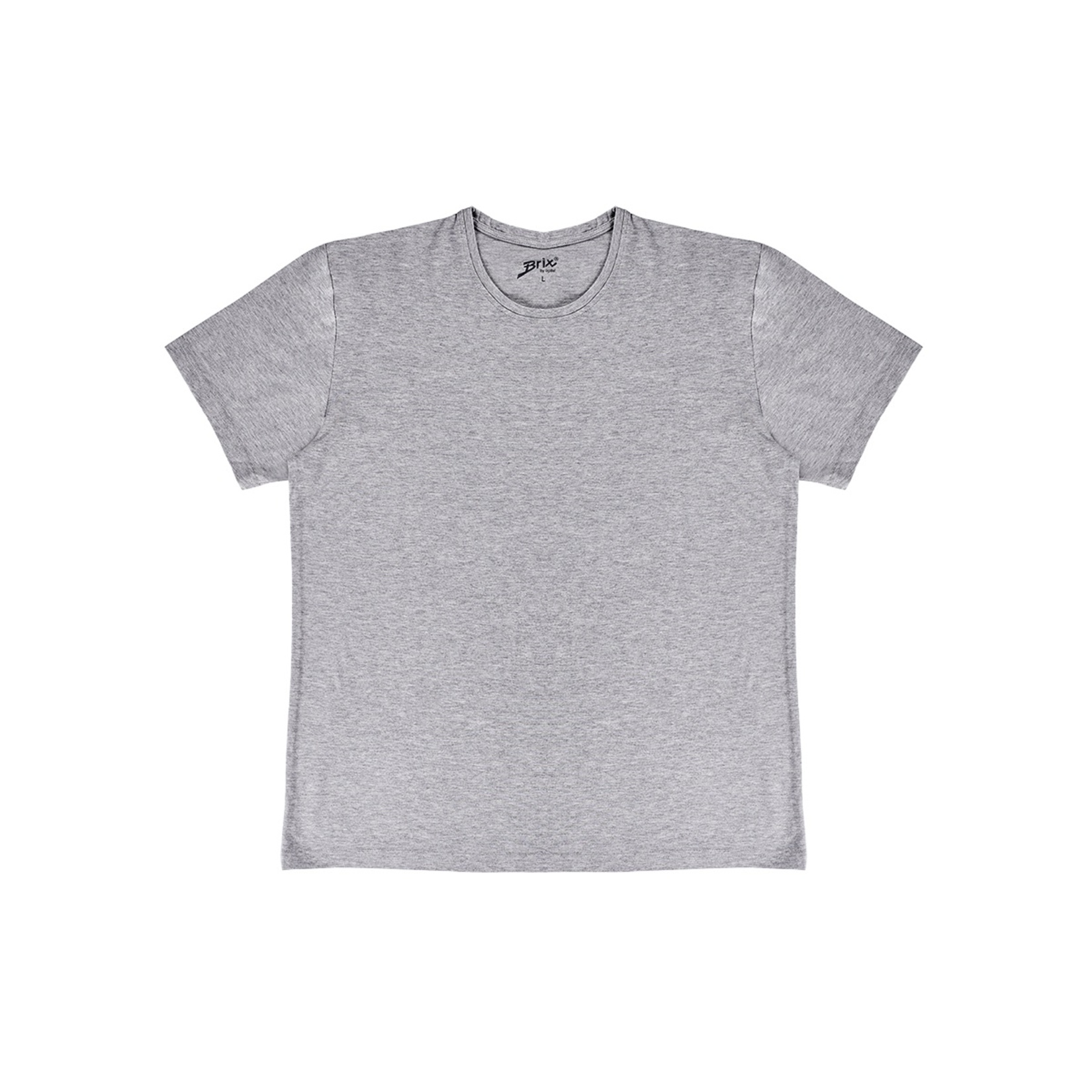 Brix Erkek Elastan O Yaka Tshirt Gri L 