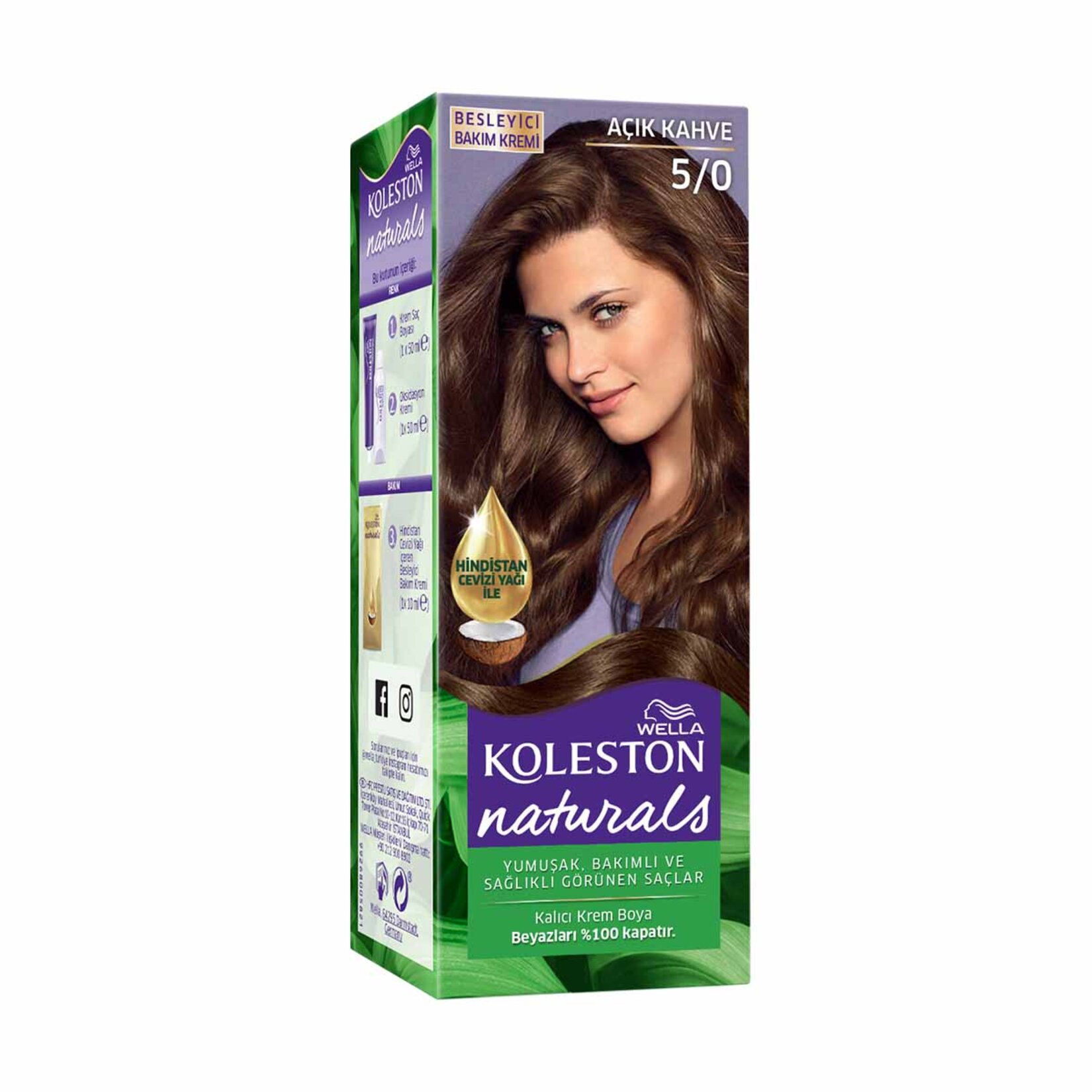 Koleston Naturals Saç Boyası 5/0 Açık Kahve 110 Ml