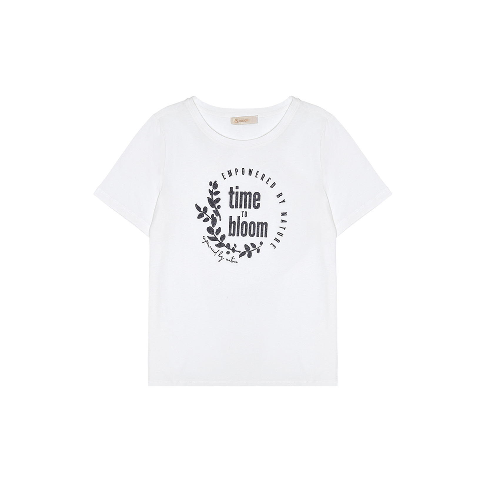 S Design Baskılı Tshirt Beyaz XS