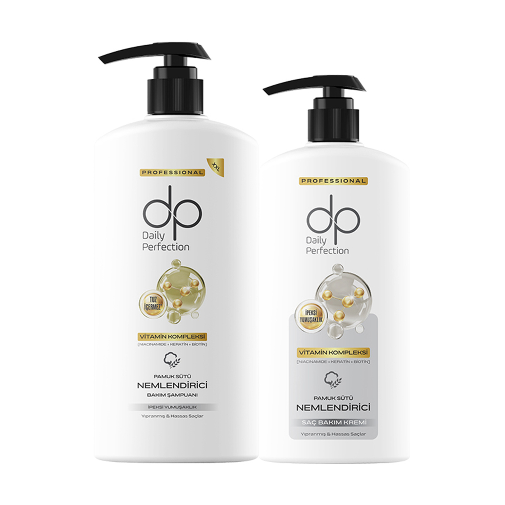 Dp Daily Perfection Pamuk Sütü Şampuan 800 Ml + Saç Kremi 400 Ml