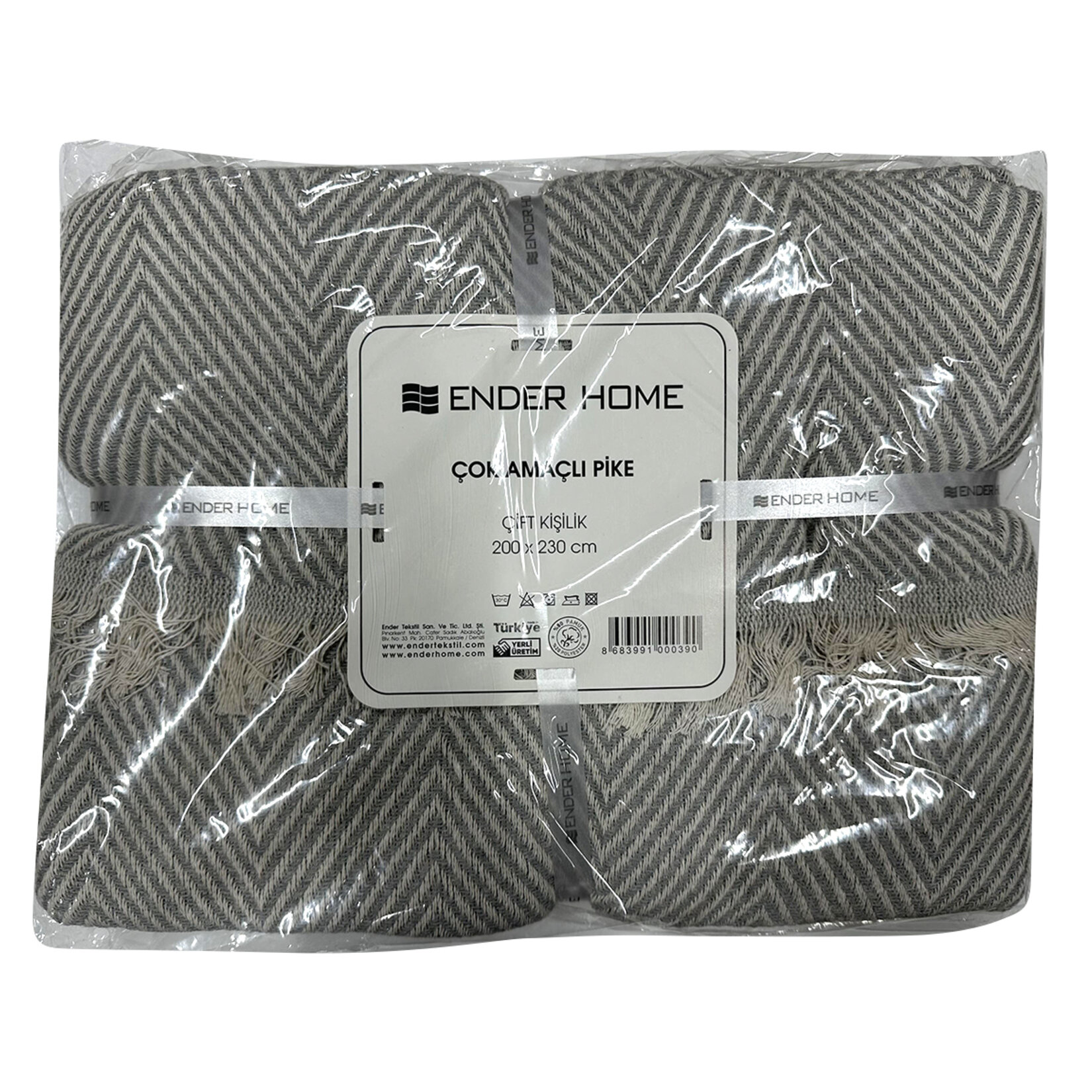 Ender Home Zigzag Desenli Çift Kişilik Pike 200 x 230 Cm