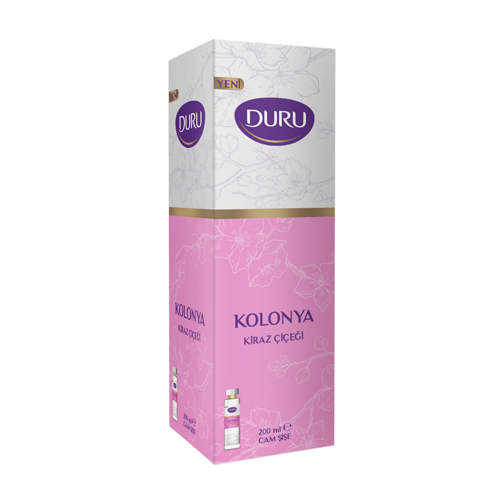 Duru Kiraz Çiçeği Kolonya Cam Şişe 200 Ml