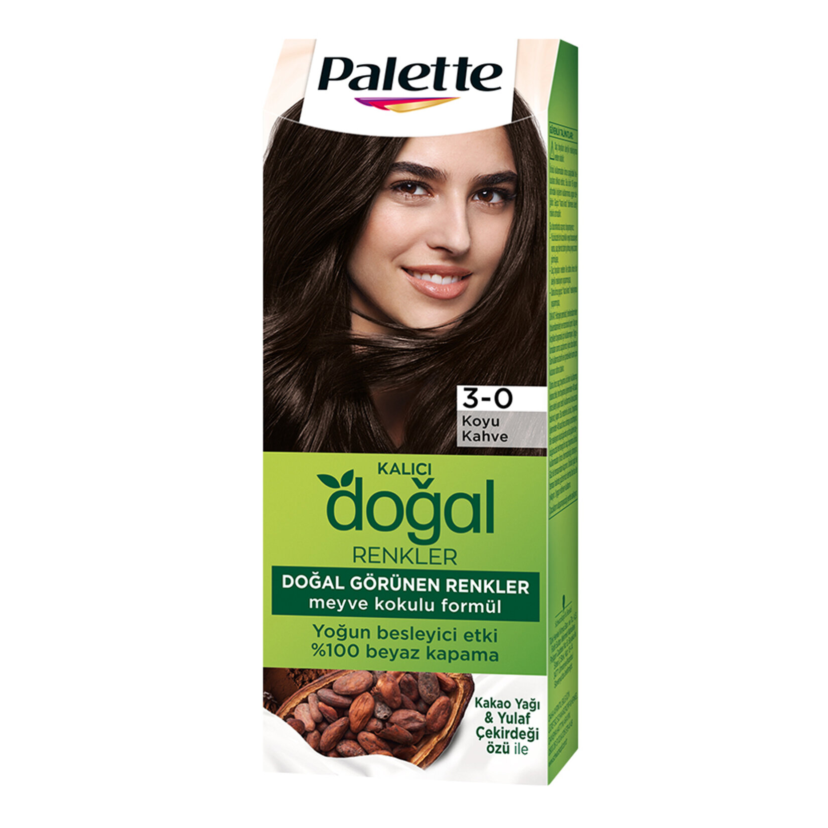 Palette Kalıcı Doğal Renkler 3-0 Koyu Kahve Saç Boyası 110 Ml