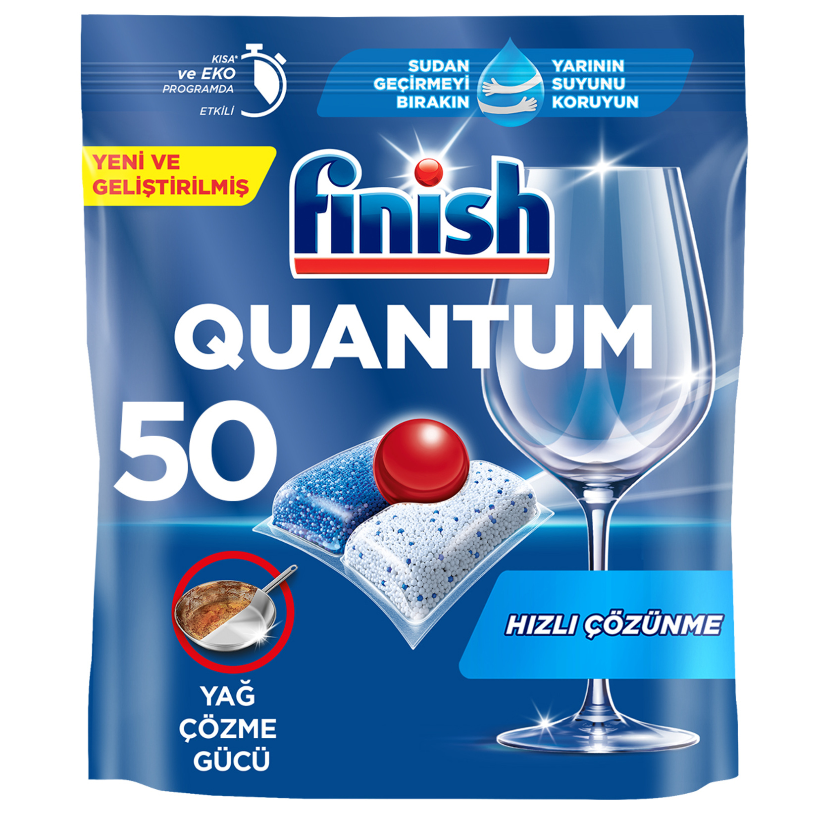 Finish Quantum 50 Kapsül Bulaşık Makinesi Deterjanı Tableti