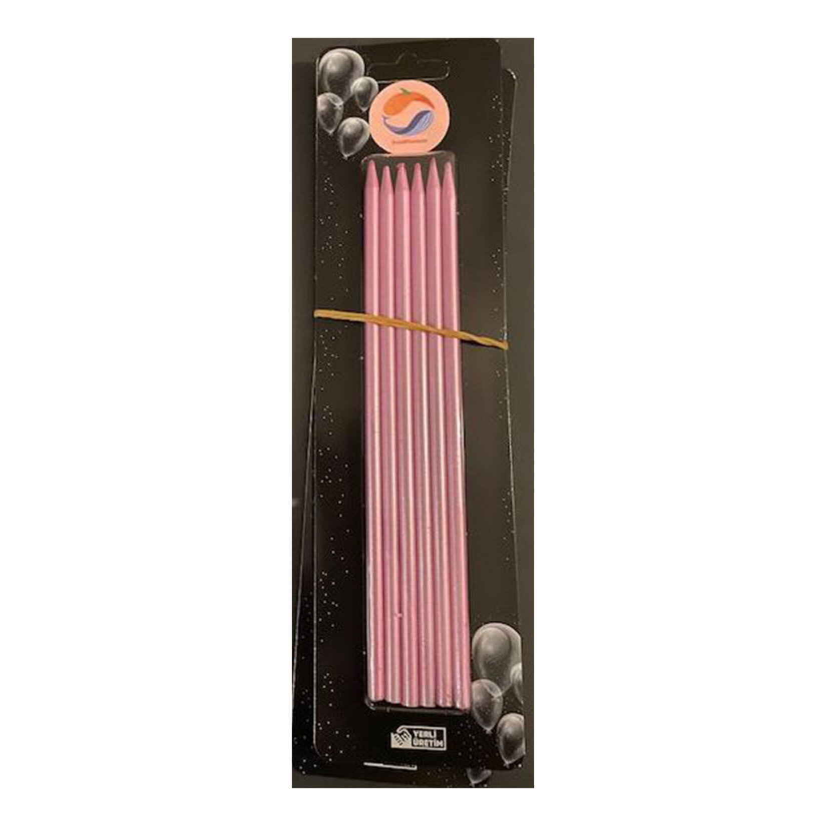 Balinmandalin Yaldızlı Pembe Mum 6'lı Mcr