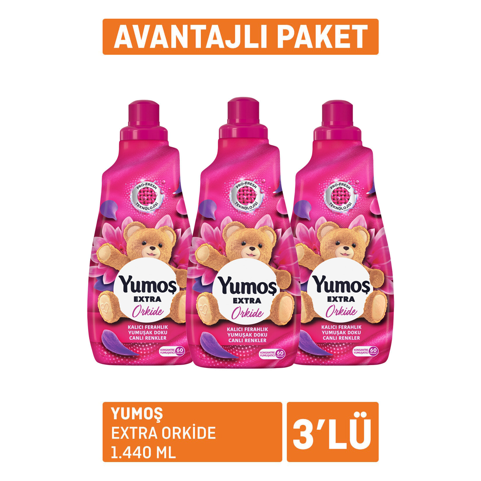 Yumoş Extra Orkide 3 x 1.440 Ml