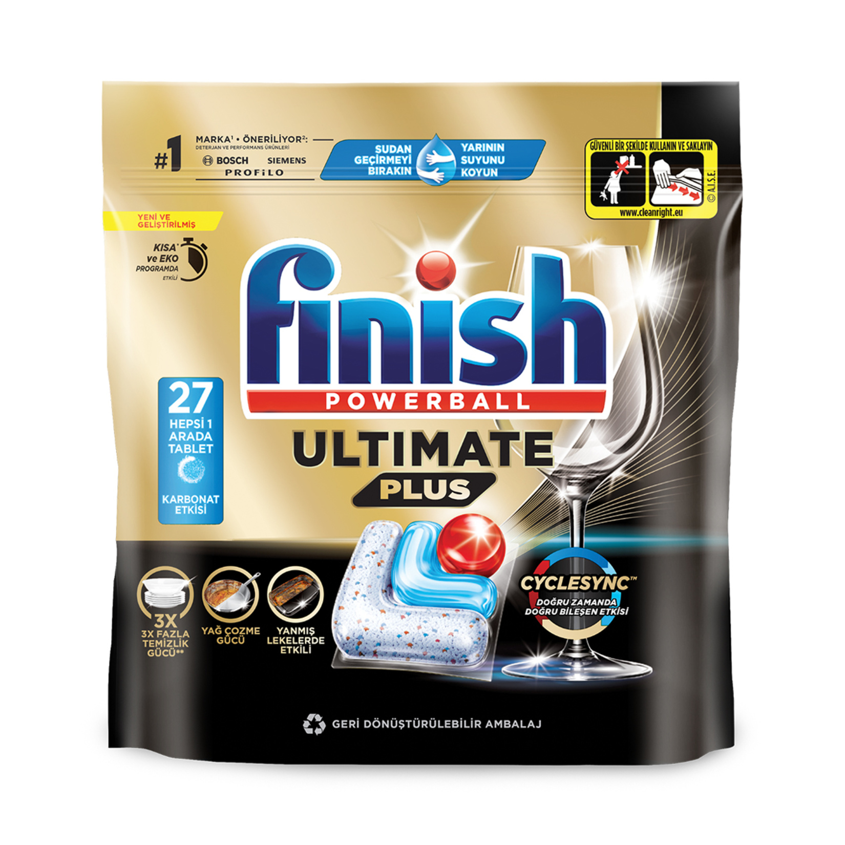 Finish Ultimate Plus Bulaşık Makinesi Tableti 27'li 329 G