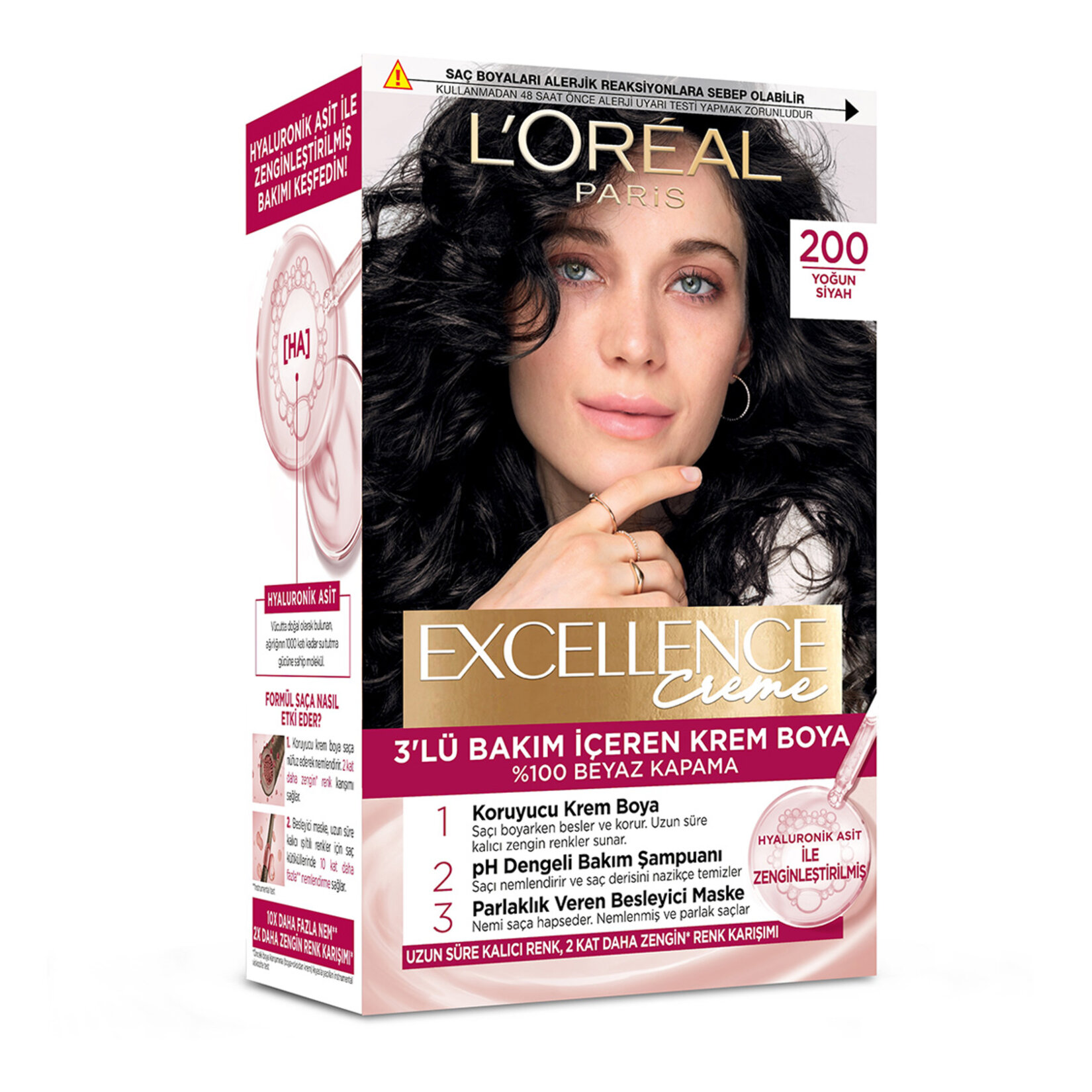 Excellence Creme 200 Yoğun Siyah Saç Boyası 192 Ml