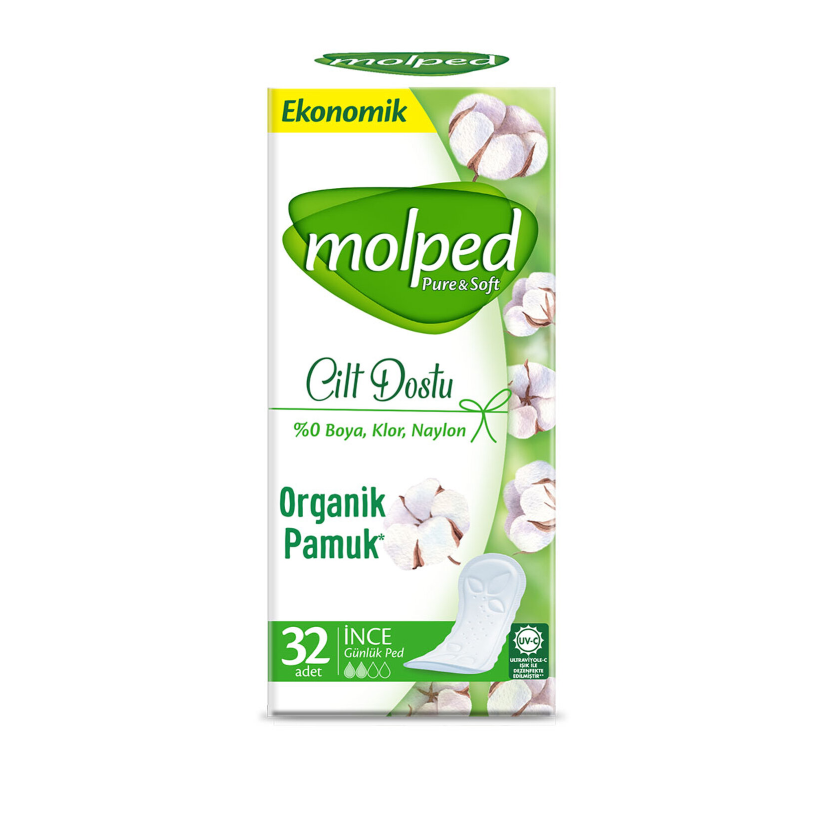 Molped Pure&Soft Günlük Ped 32'li