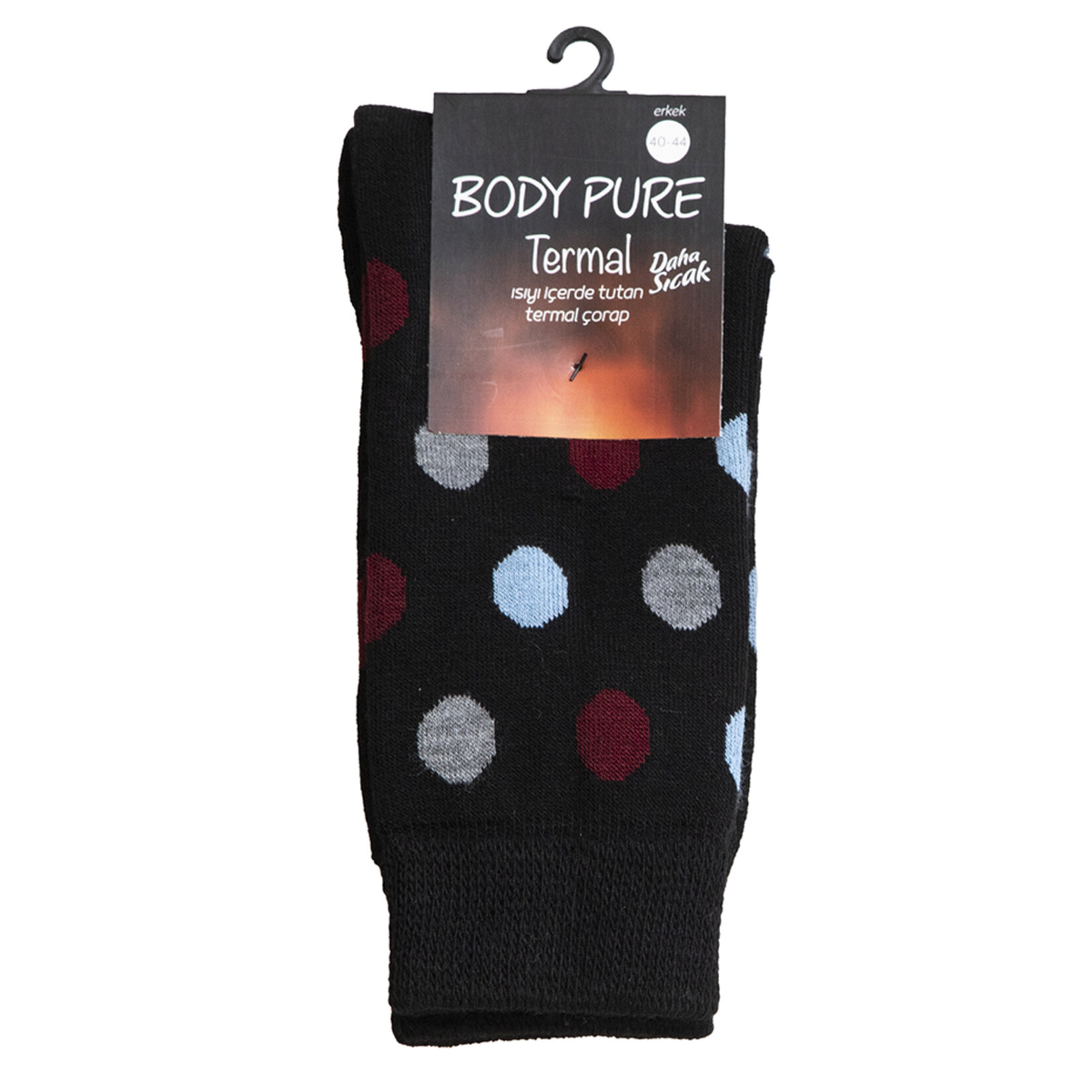 Body Pure Soket Desenli Termal Çorap 36-44