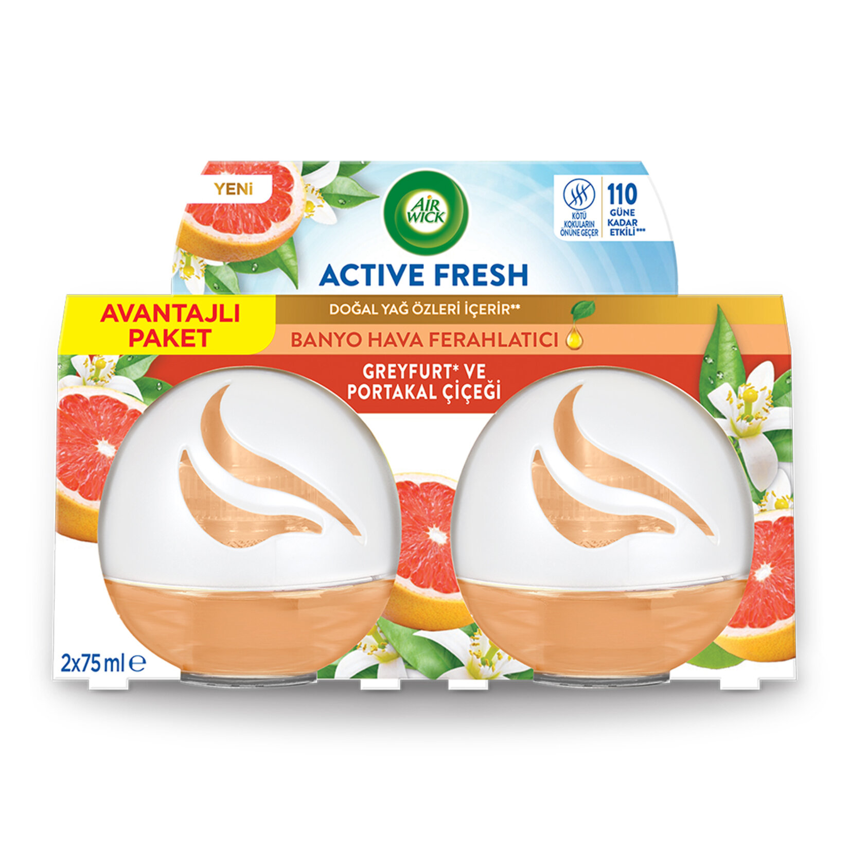 Airwick Decosphere Greyfurt & Portakal  Çiçeği 2 x 75 Ml