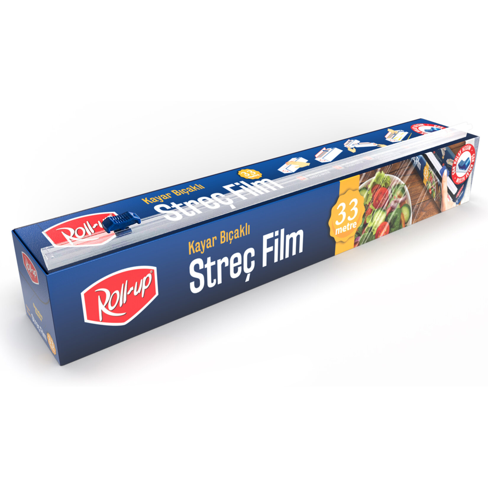 Roll-Up Kayar Bıçaklı Streç Film 33 Metre