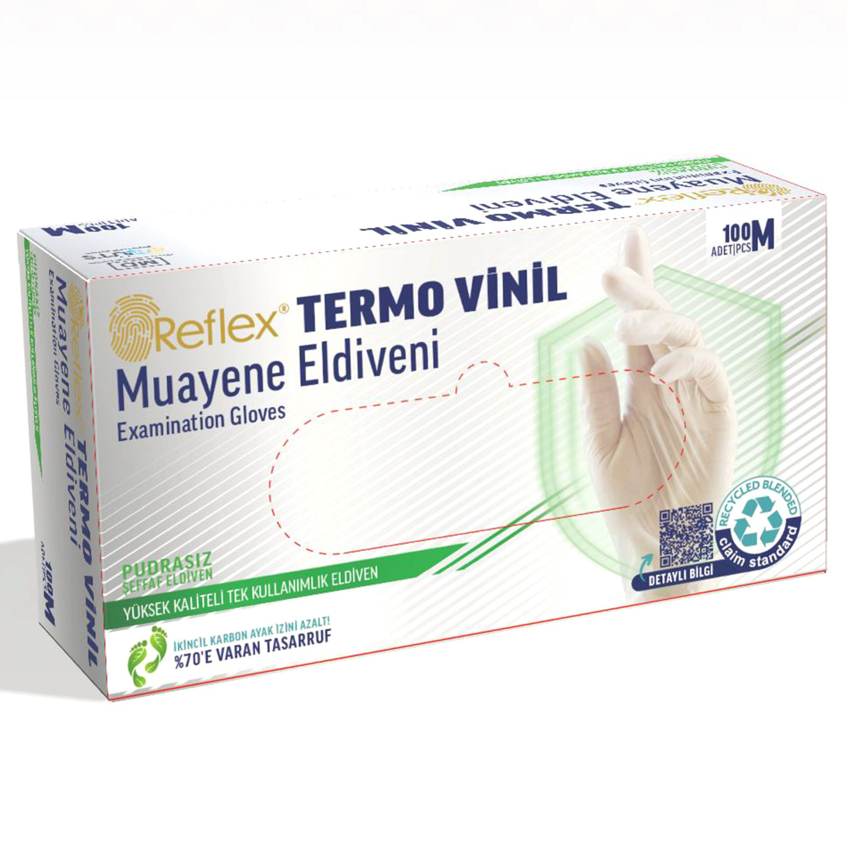 Flex Termovinil Muayene Eldiveni M 100'lü