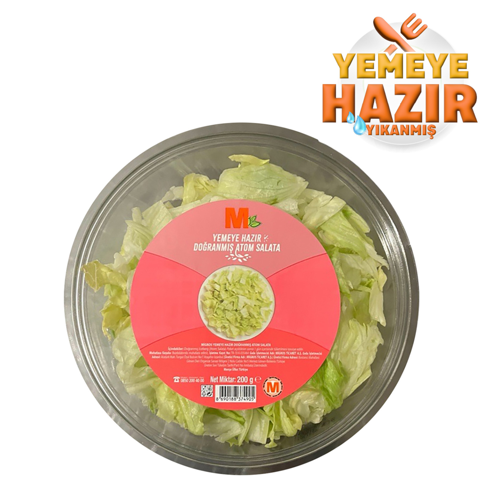 Migros Yemeye Hazır Doğranmış Atom Salata 200 G