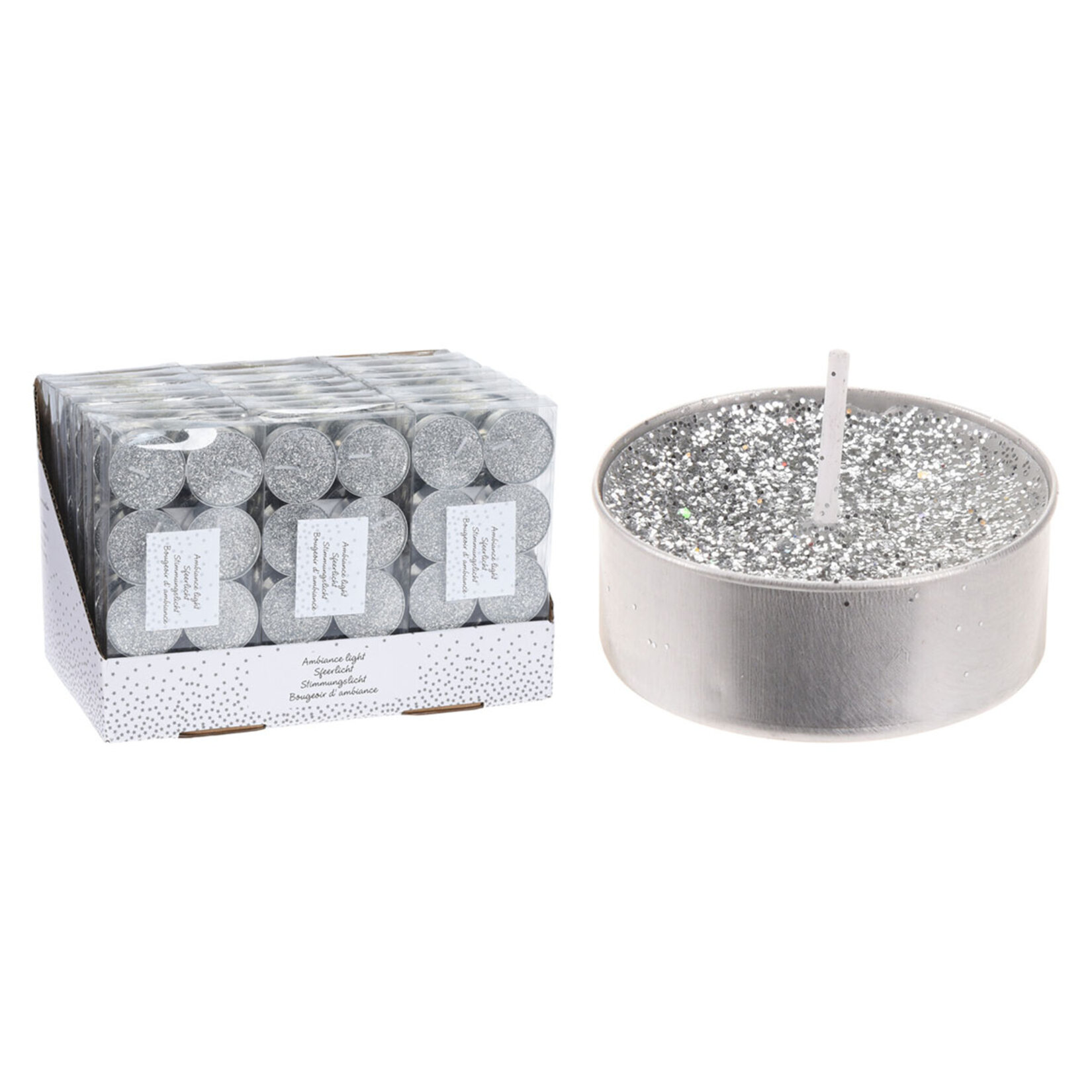 Koopman Gümüş Simli 8'li Tealight Mum 