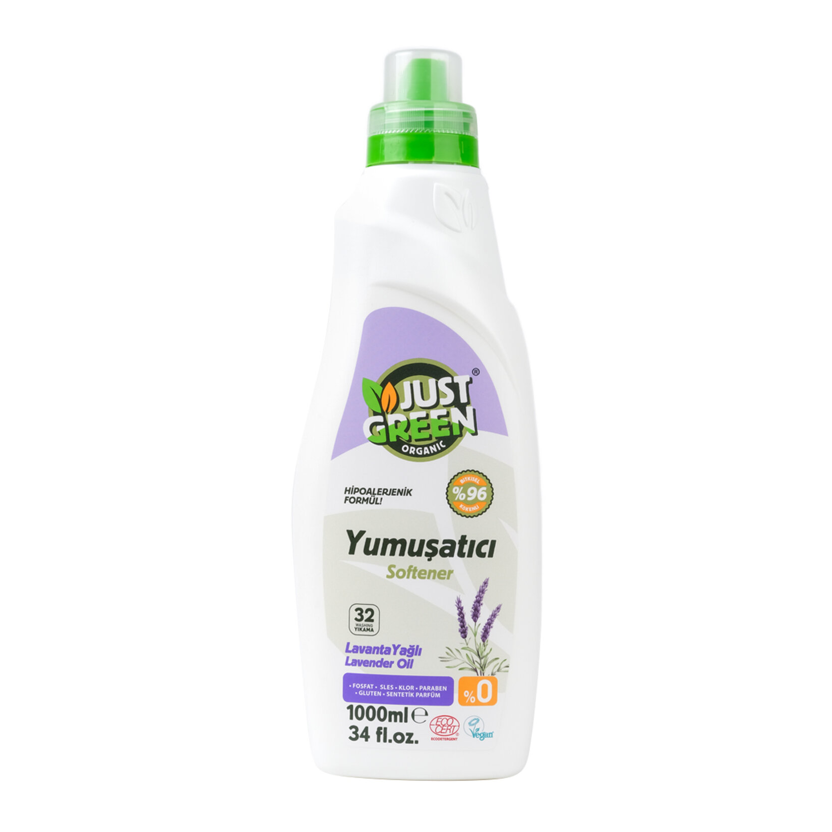 Just Green Organic Yumuşatıcı 32 Yıkama 1 L