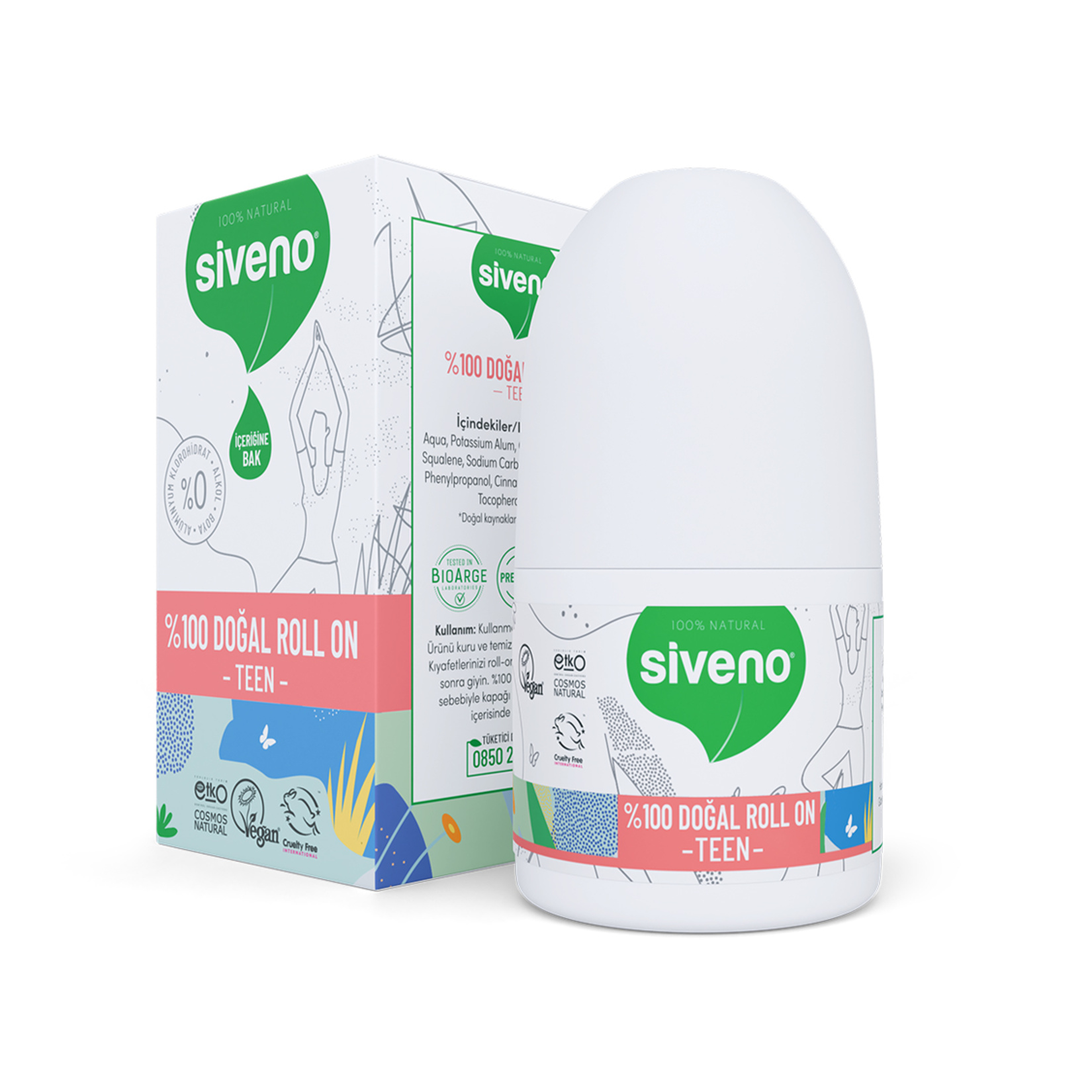 Siveno Doğal Roll-on - Teen Pink 50 Ml
