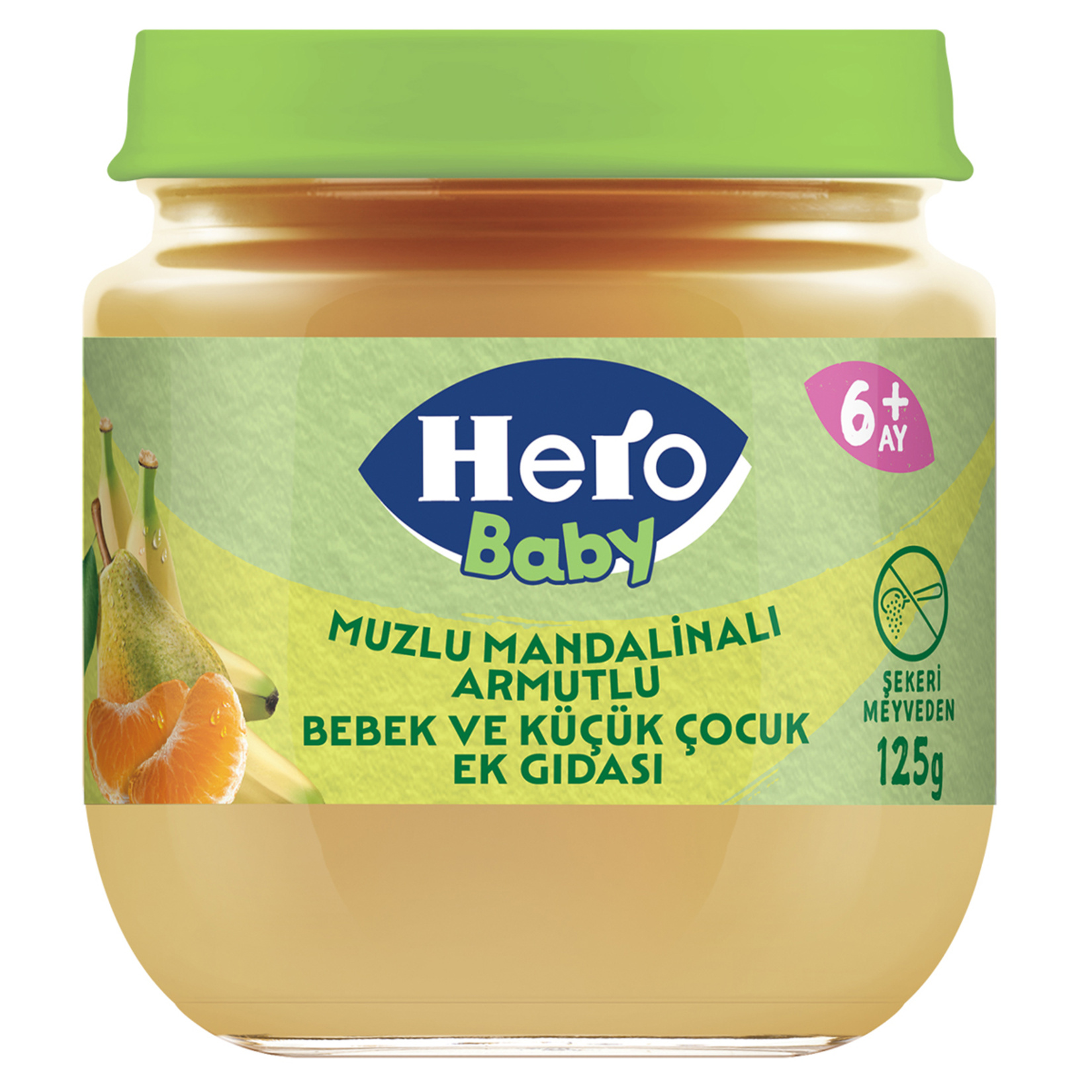 Hero Baby Muz Mandalina Armut Püreli Kavanoz Mama 125 G