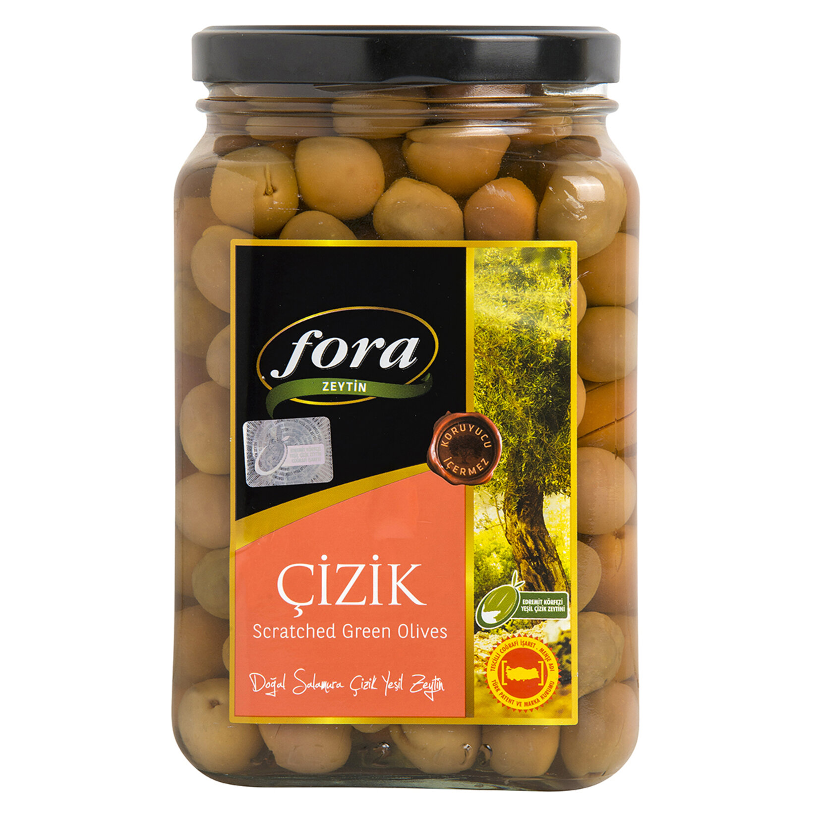 Fora Yeşil Çizik Zeytin 291-350 Ad/Kg 1 Kg