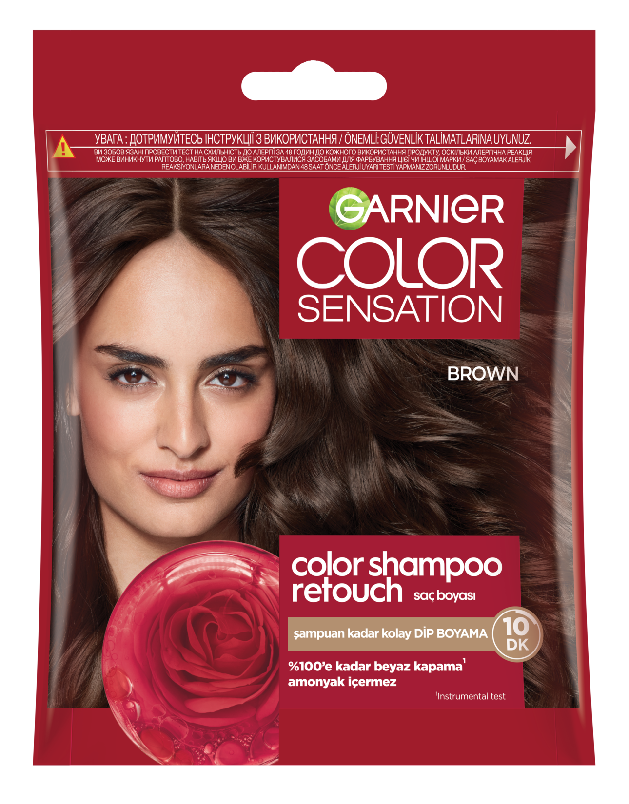Garnier Color Shampoo Retouch Şampuan Kolaylığında Dip Boyası, Kahve 4.0 40 Ml