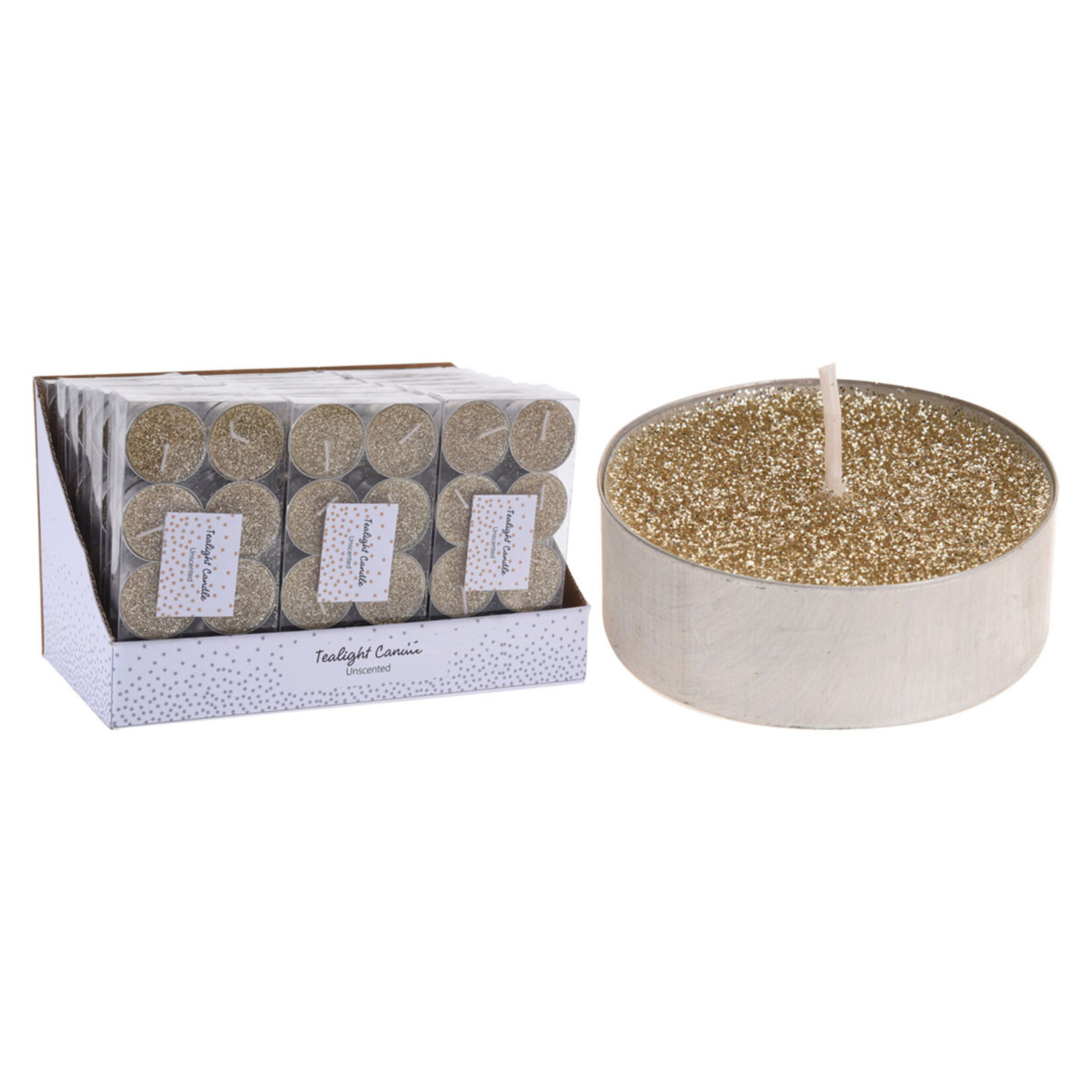 Koopman Gold Simli 8'li Tealight Mum 