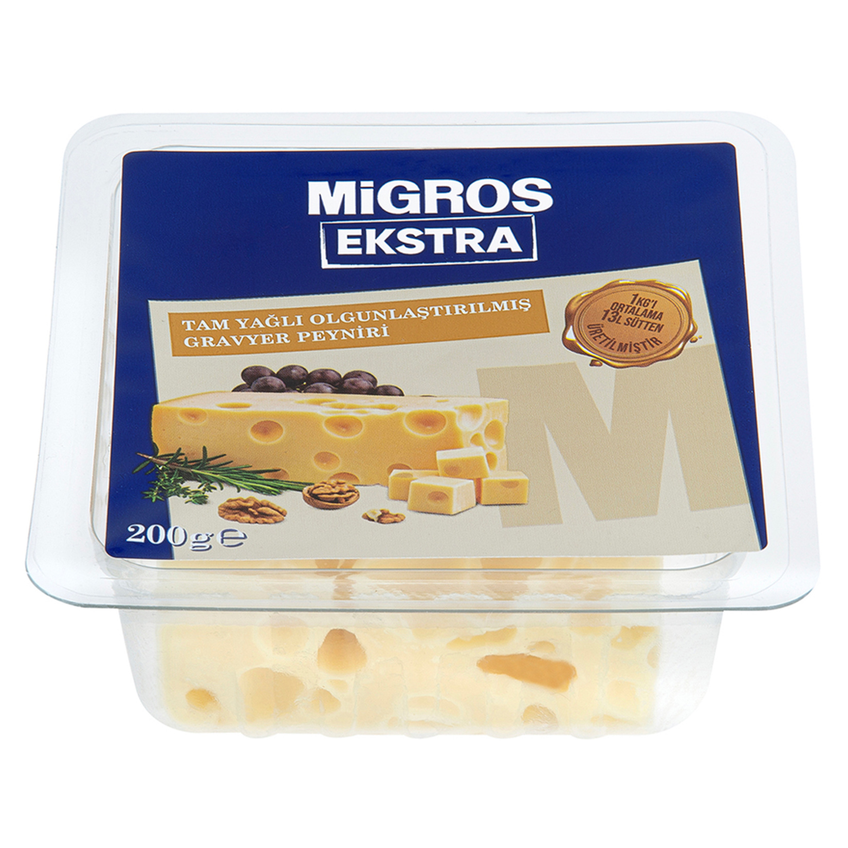 Migros Ekstra Tam Yağlı Olgunlaştırılmış Gravyer Peyniri 200 G