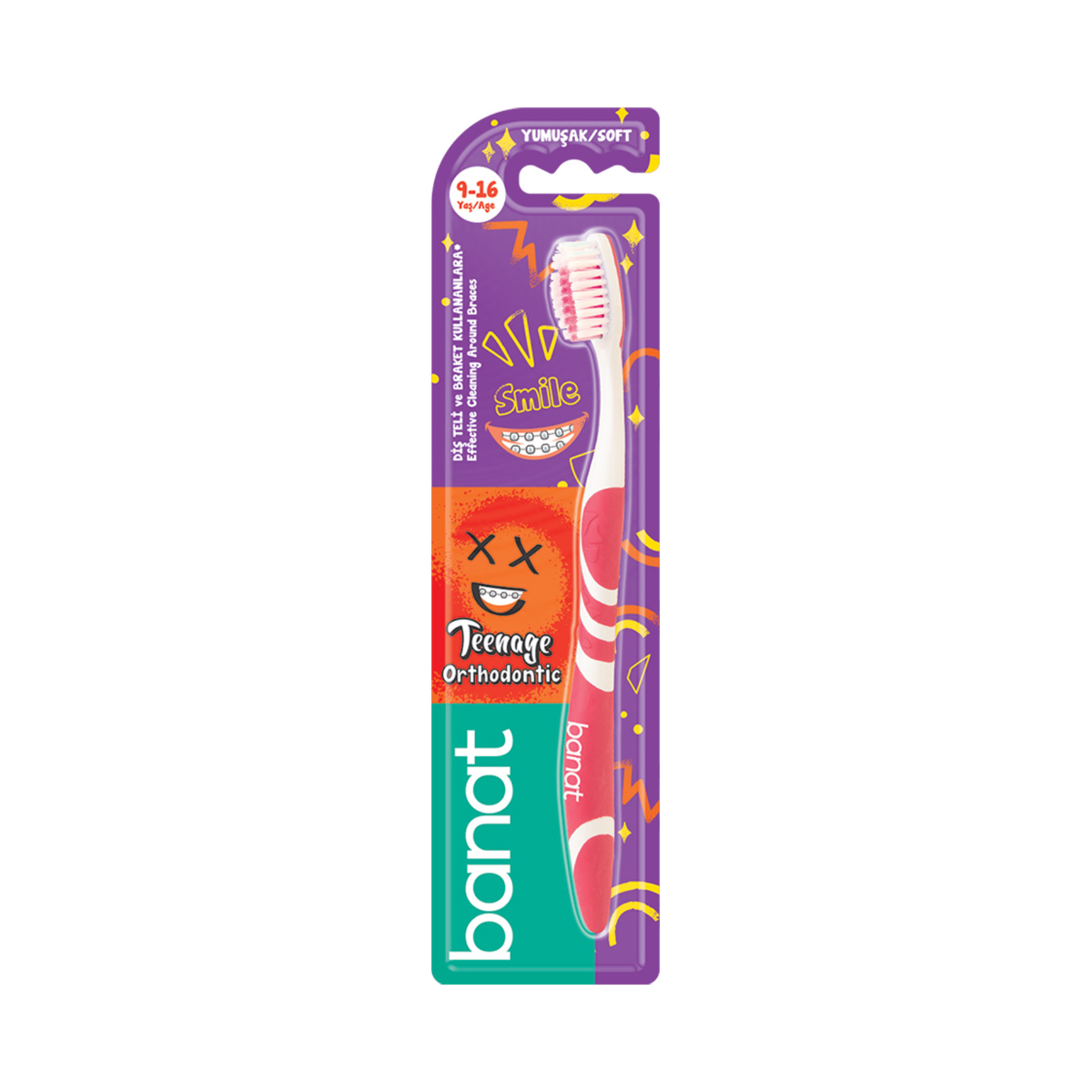 Banat Teenage Orthodontic Diş Fırçası - Soft
