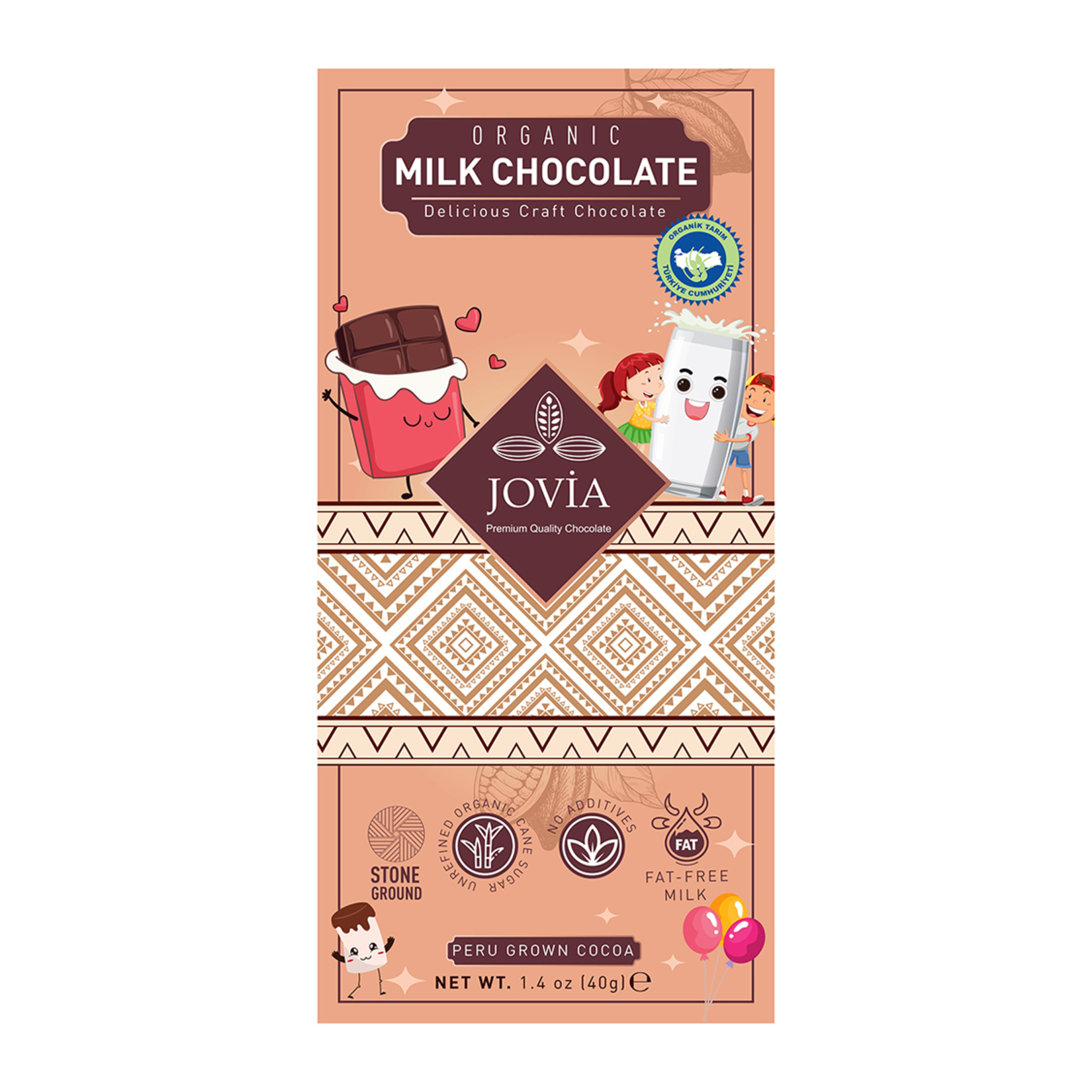 Jovia Organik Sütlü Çikolata Kids 40 G