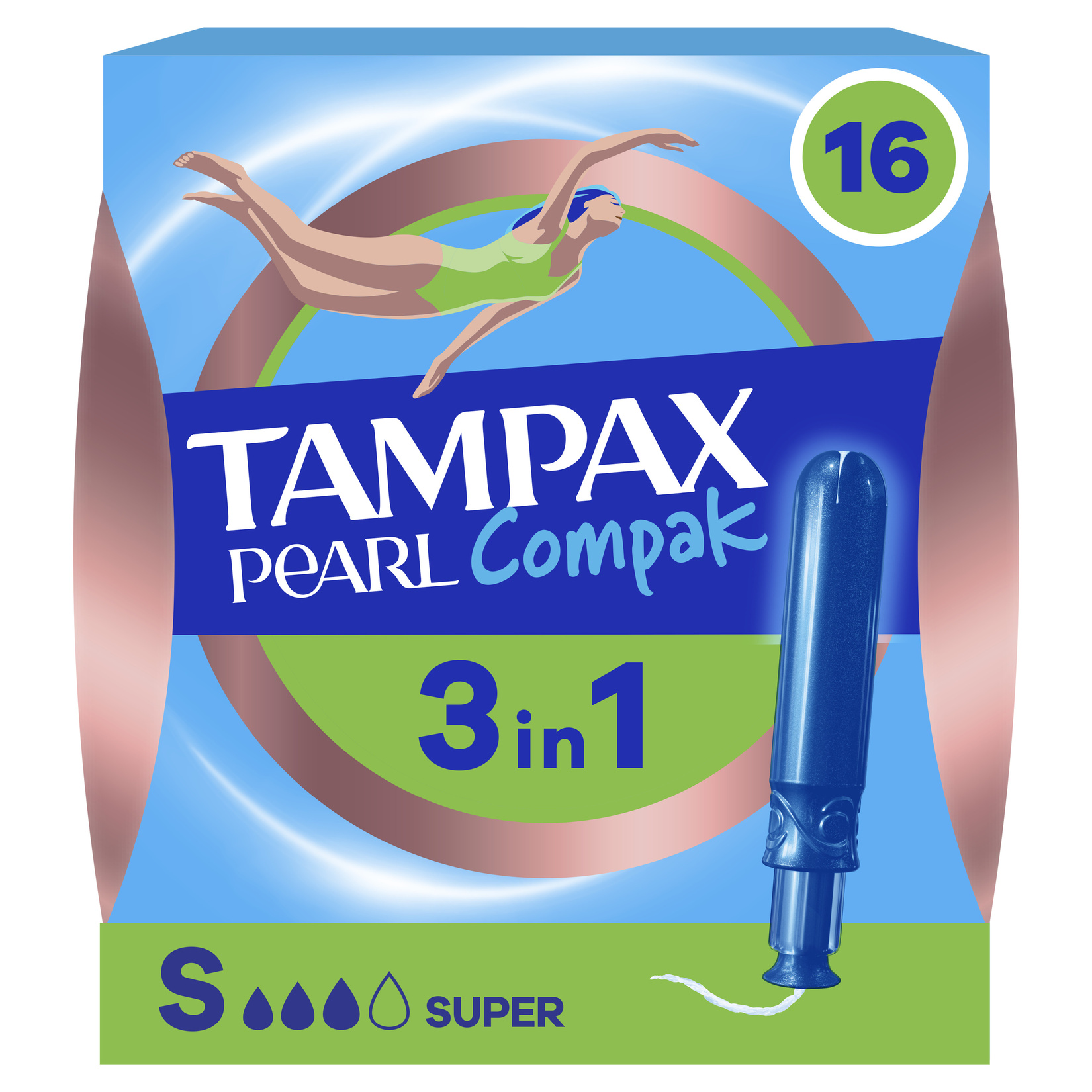 Tampax Tampon Pearl Compak Super 16'lı