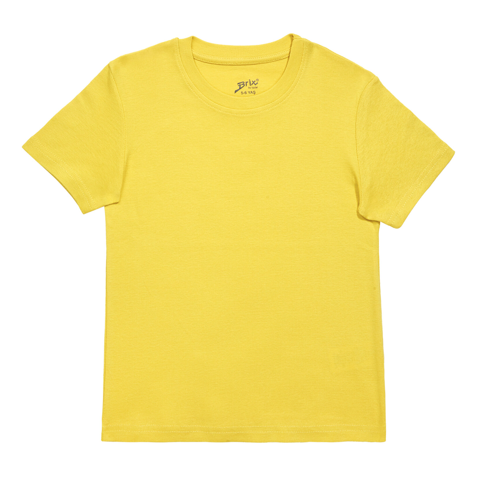 Brix Çocuk Kısa Kollu Ribana T-Shirt Sarı 5/6 
