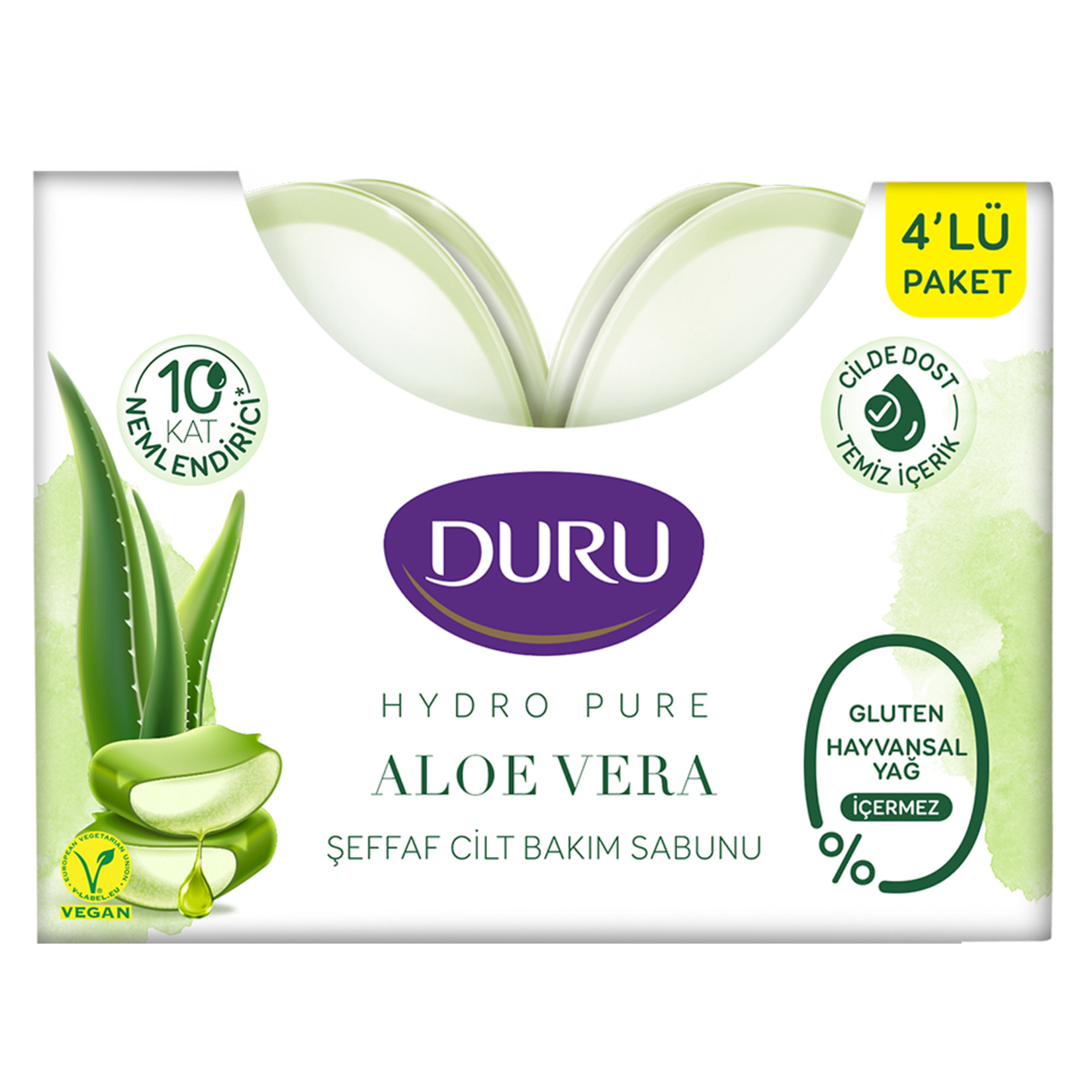 Duru Hydropure Aloevera Bakım Sabunu 4 x 135 G